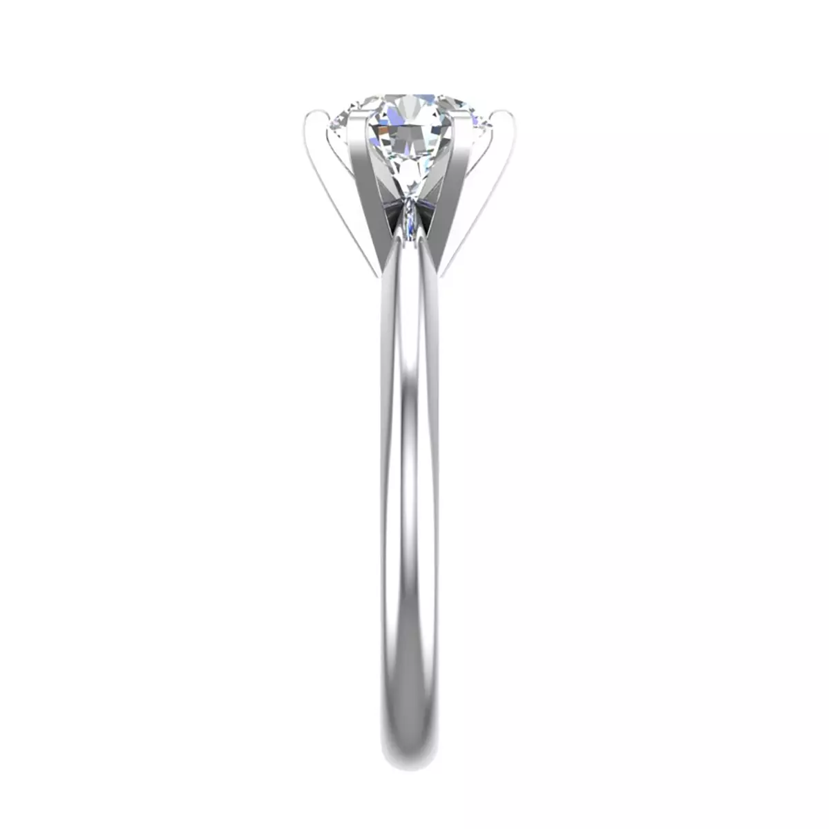 Bague Solitaire Diamant Champagne 6,15 Ct - Argent 925 - Taille 7 - Certifiée IGTLR - Neuf Sans Emballage
