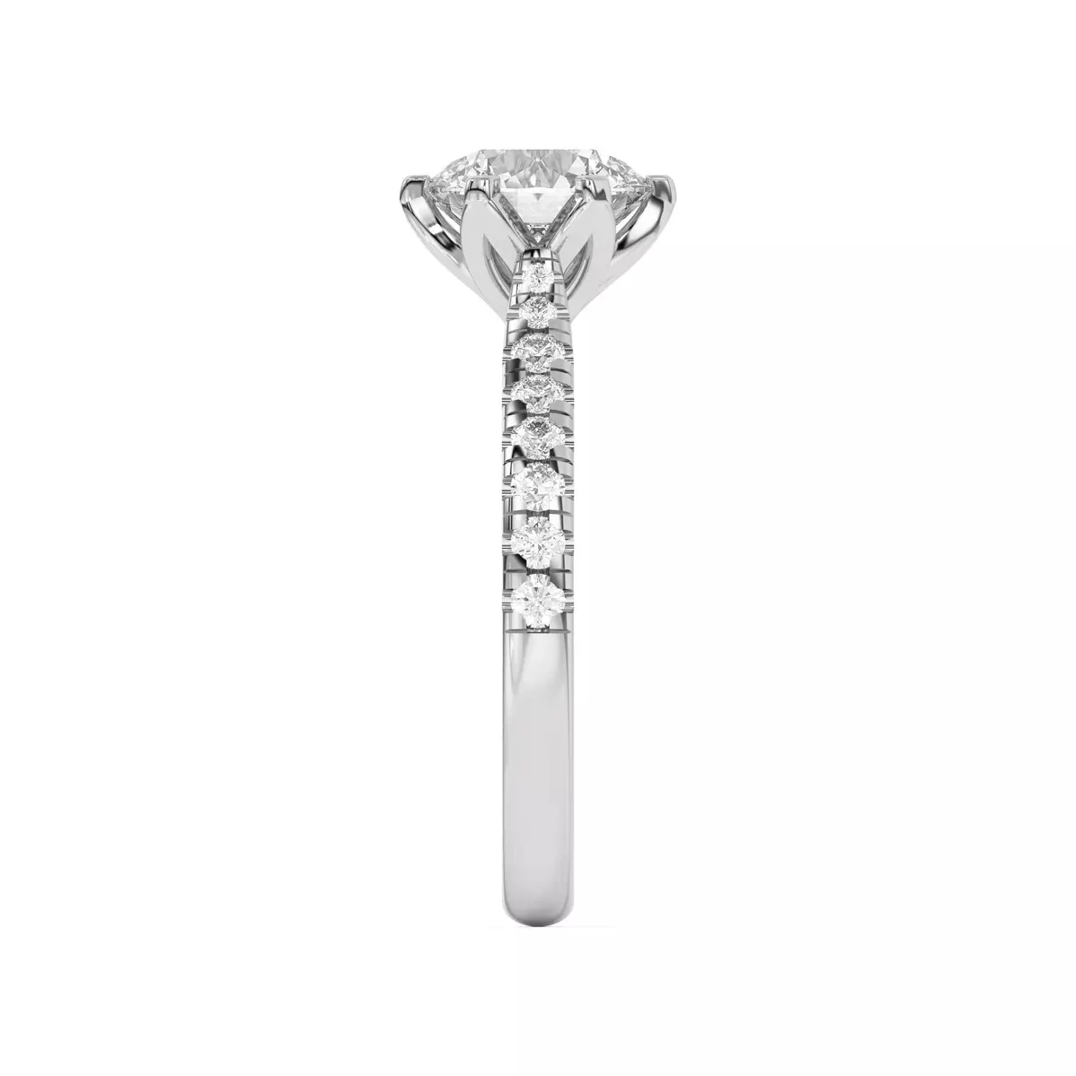 1.5 Carat Round Lab Diamond Marigold Grand Tulip Inspired 6 Prong 