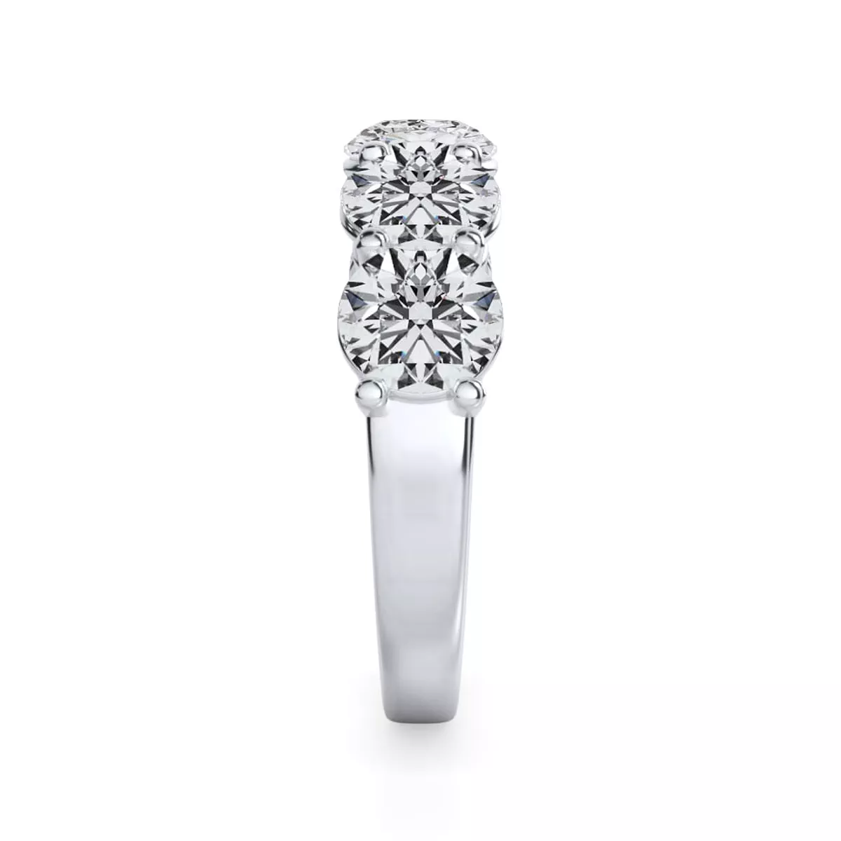Classic Five-Stone Round Lab Diamond Band (3.00ct. tw.) - 18K 