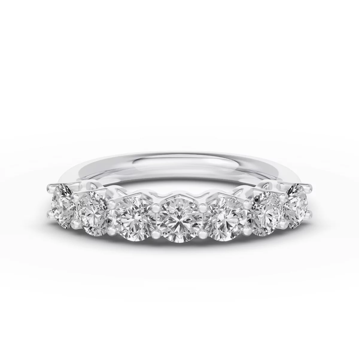 Unity Prong 7-Stone Lab Band (1.50 ct. tw.) - 14K White Gold