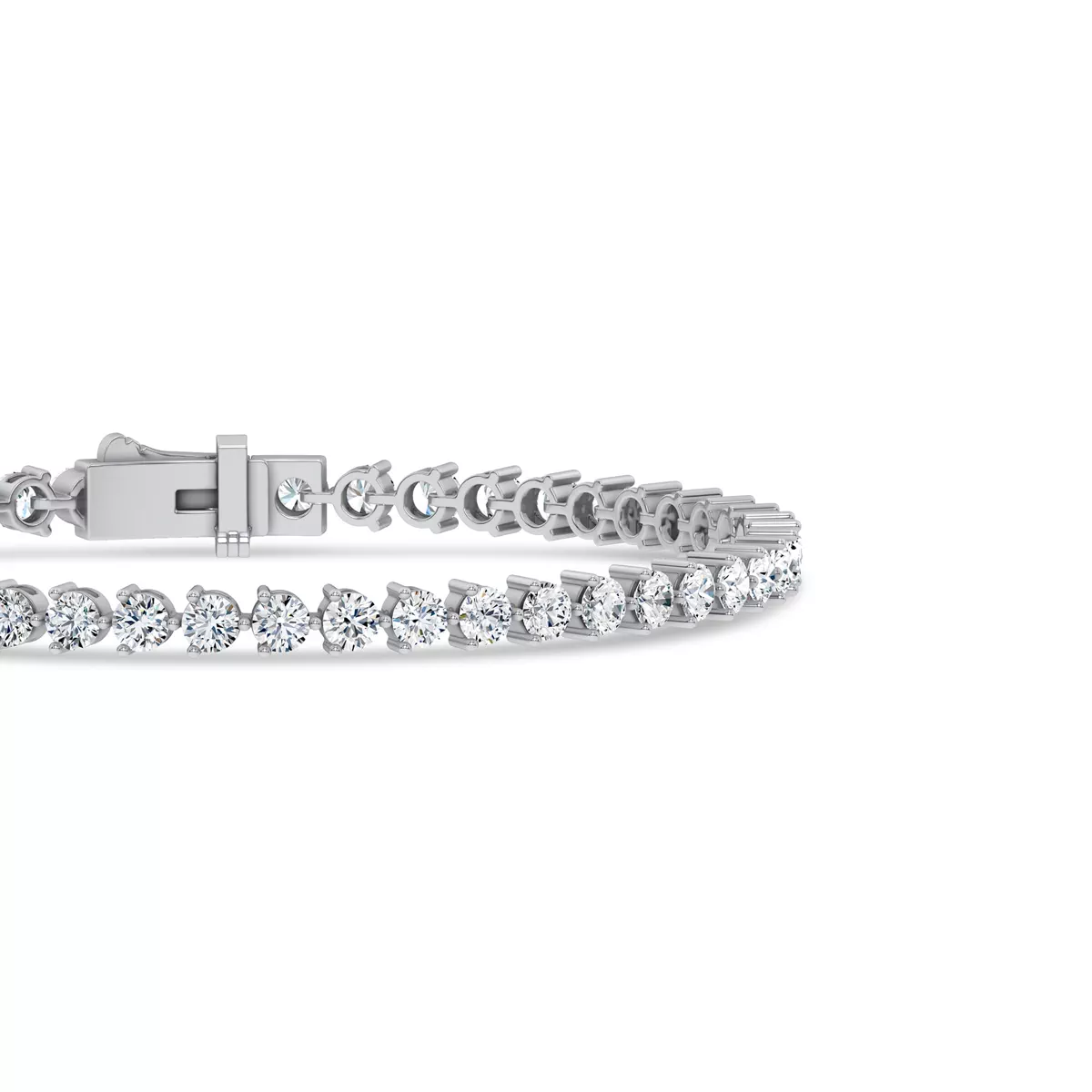 Three-Prong Lab Diamond Tennis Bracelet (5 ct. tw.) - 14K White Gold