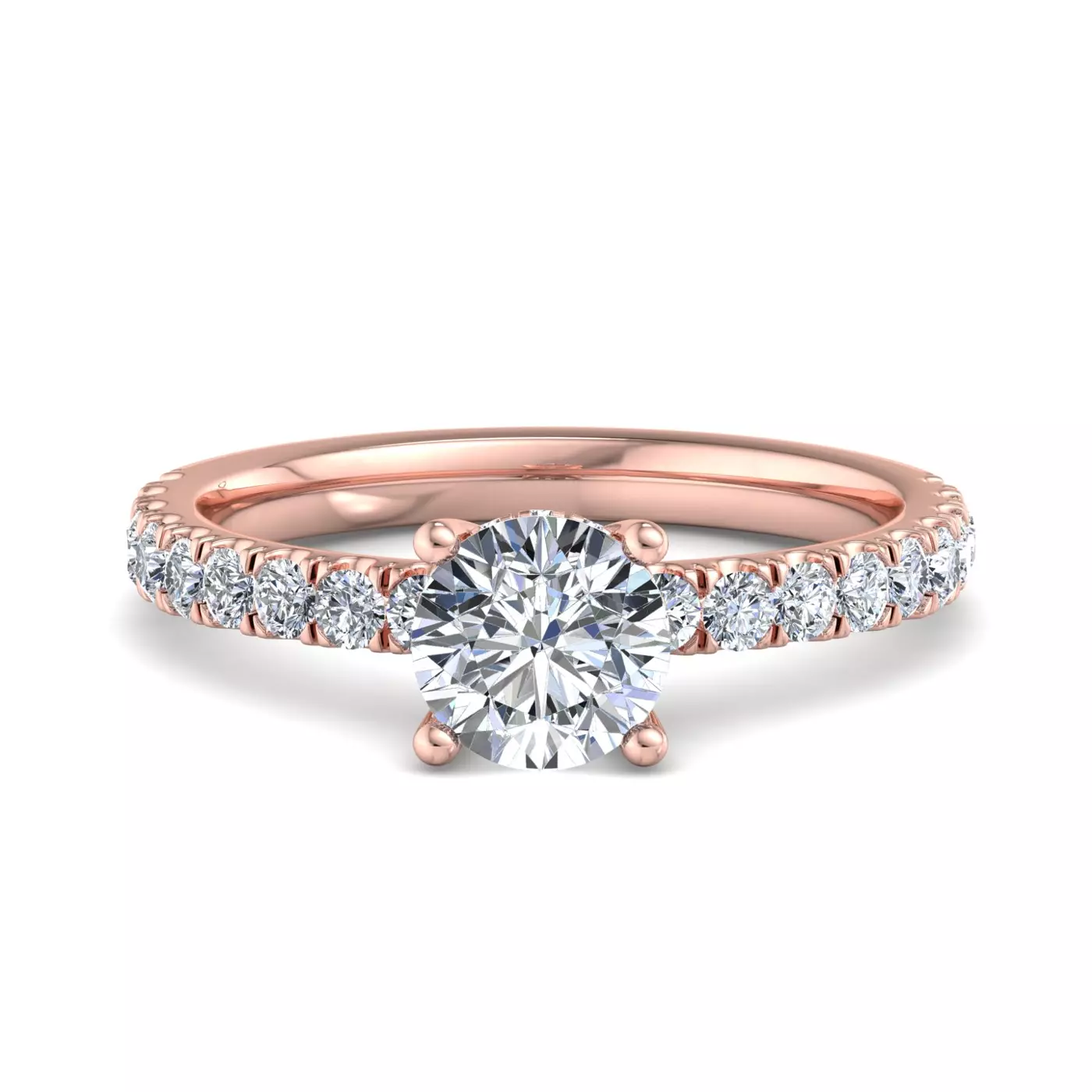 Secret Halo Sparkle 14K Rose Gold Engagement Ring