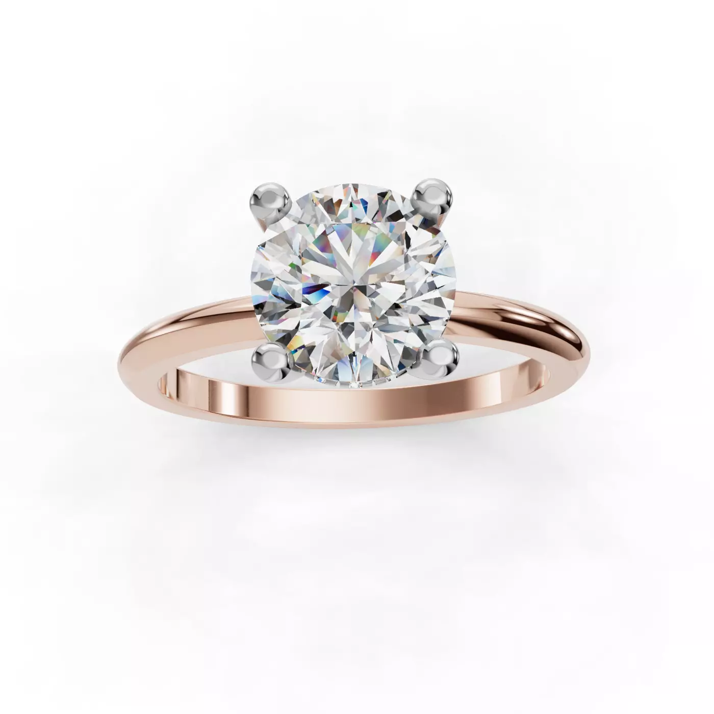 Secret Halo Sparkle 14K Rose Gold Engagement Ring