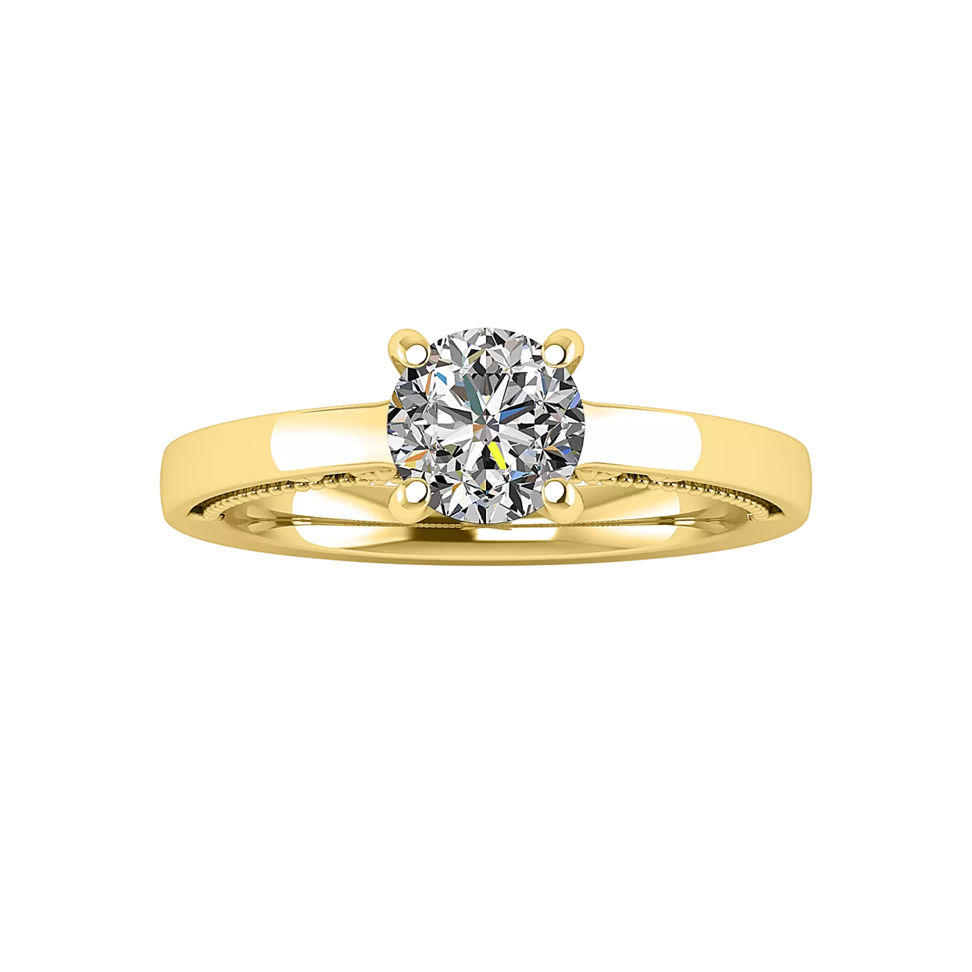Classic Solitaire Focus 14K Yellow Gold Engagement Ring