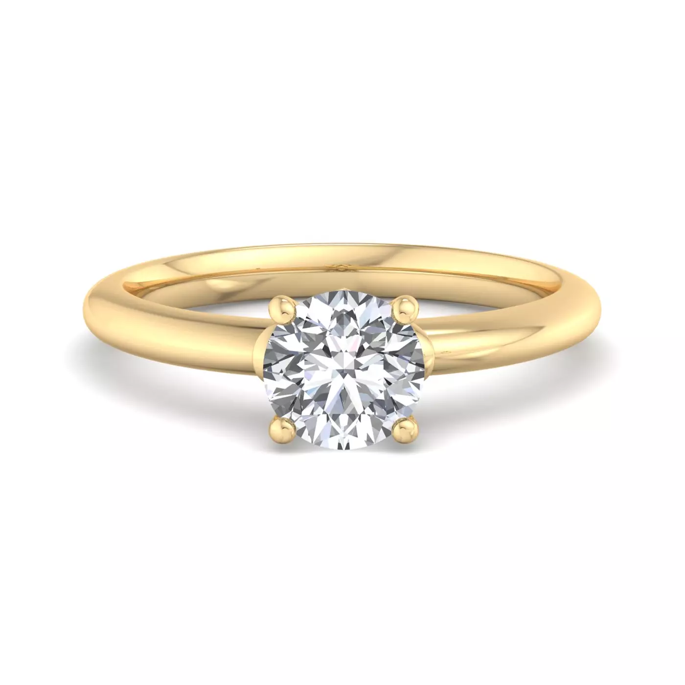 Classic Solitaire Focus 14K Yellow Gold Engagement Ring
