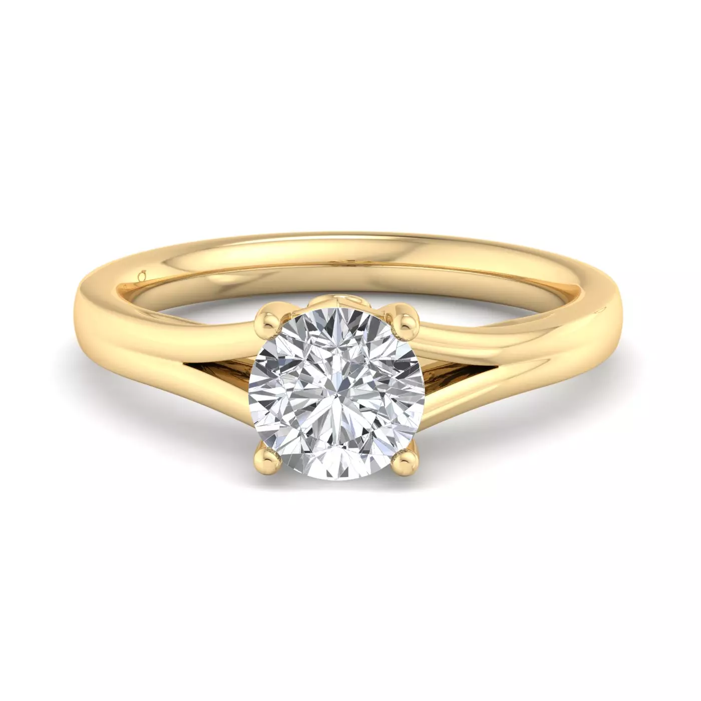 Classic Solitaire Focus 18K Yellow Gold Engagement Ring
