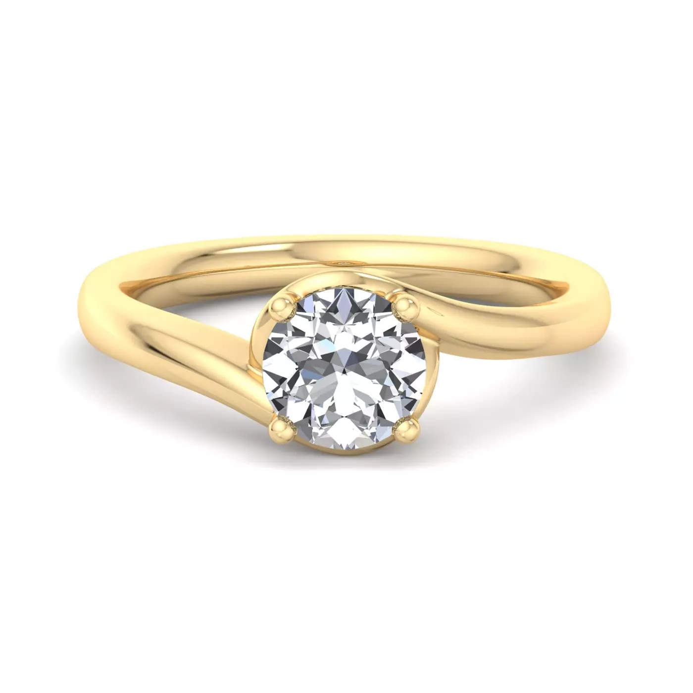 Classic Solitaire Focus 14K Yellow Gold Engagement Ring