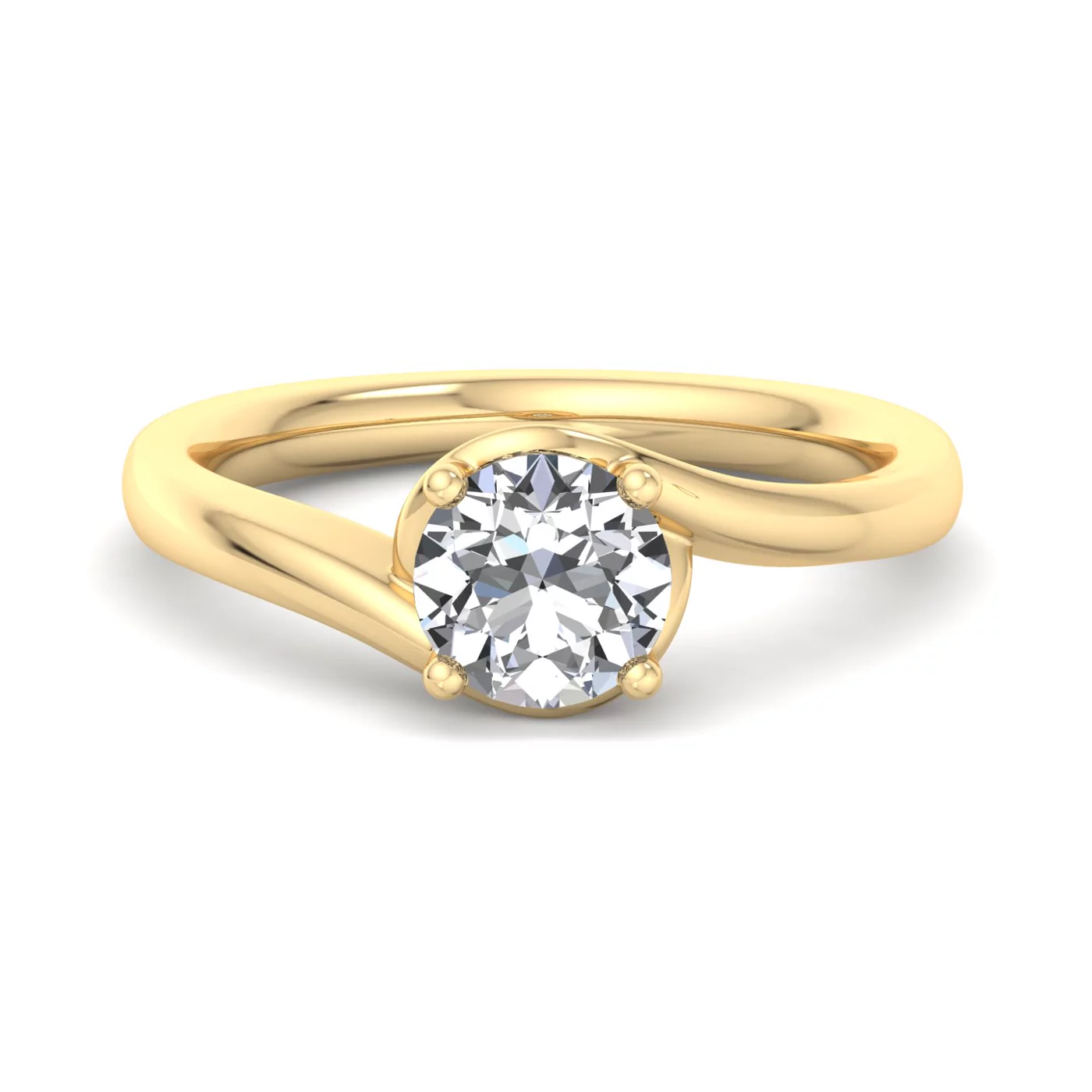 Classic Solitaire Focus 18K Yellow Gold Engagement Ring