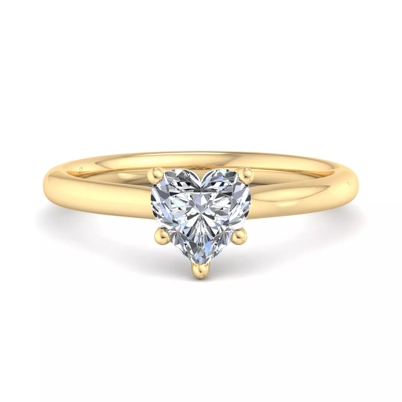 Cathedral Profile 14K Yellow Gold Engagement Ring