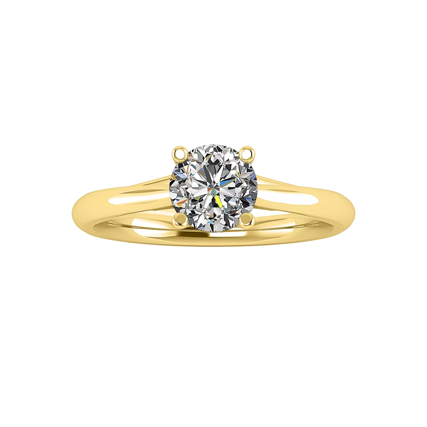Classic Solitaire Focus 14K Yellow Gold Engagement Ring
