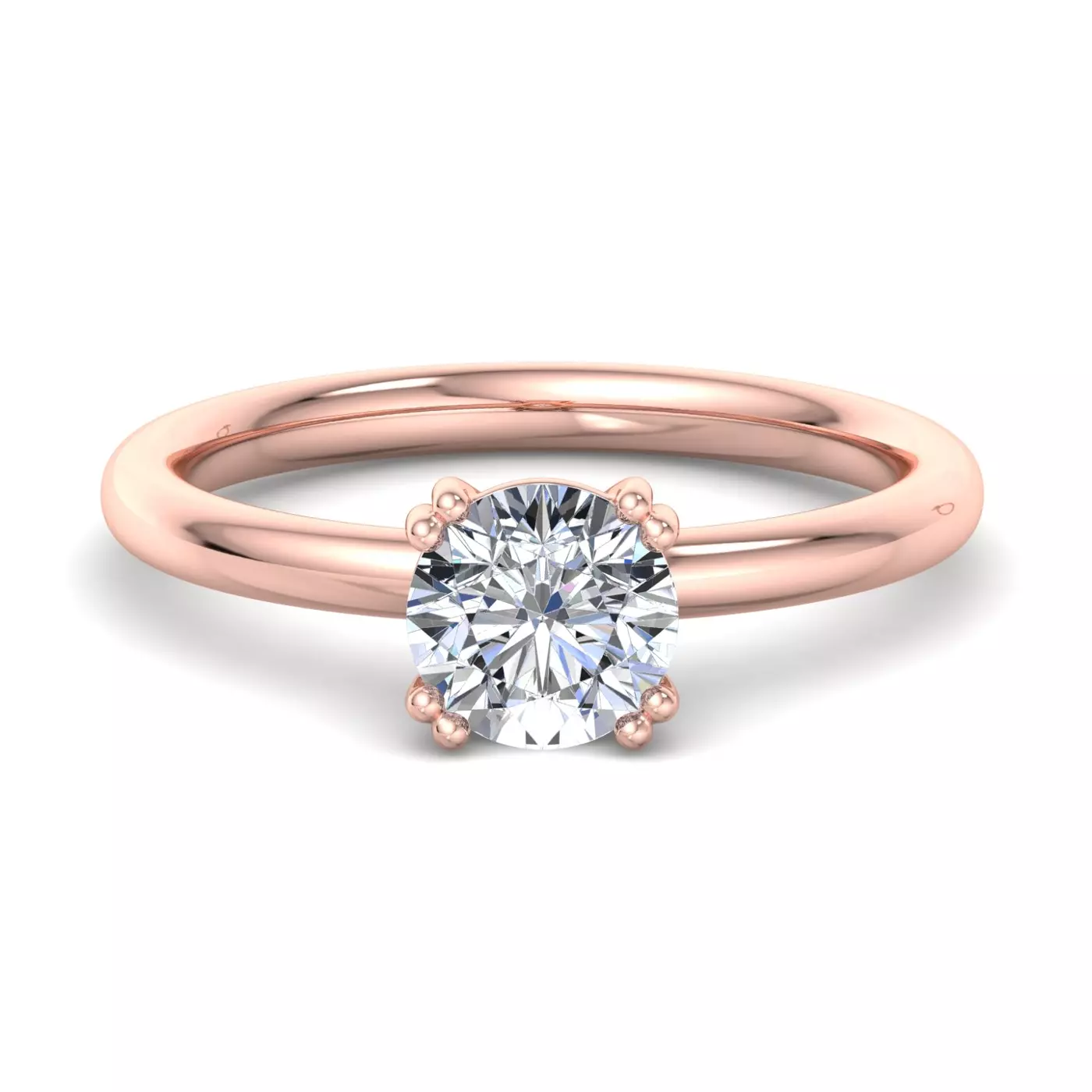 Classic Solitaire Focus 14K Rose Gold Engagement Ring