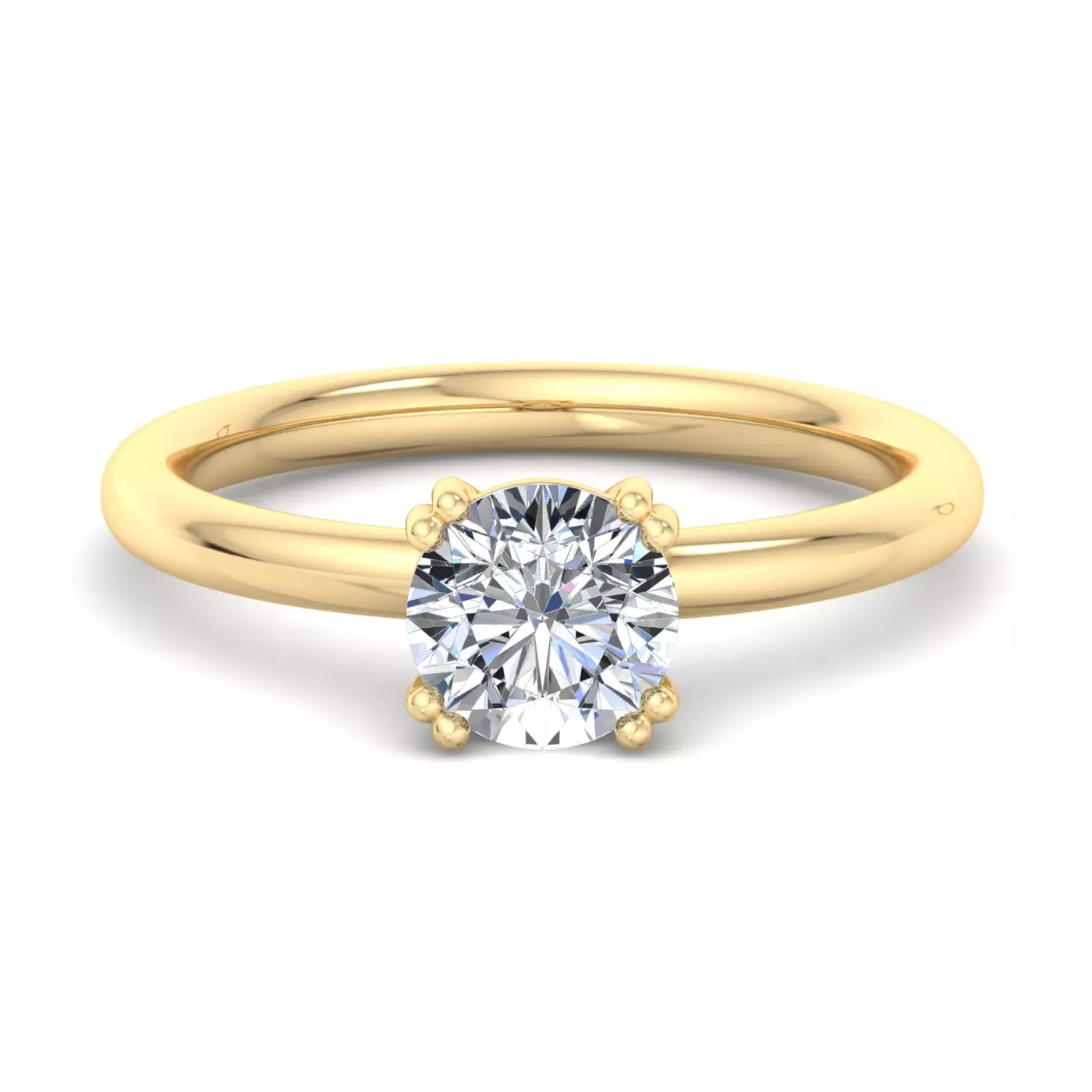 Classic Solitaire Focus 14K Yellow Gold Engagement Ring