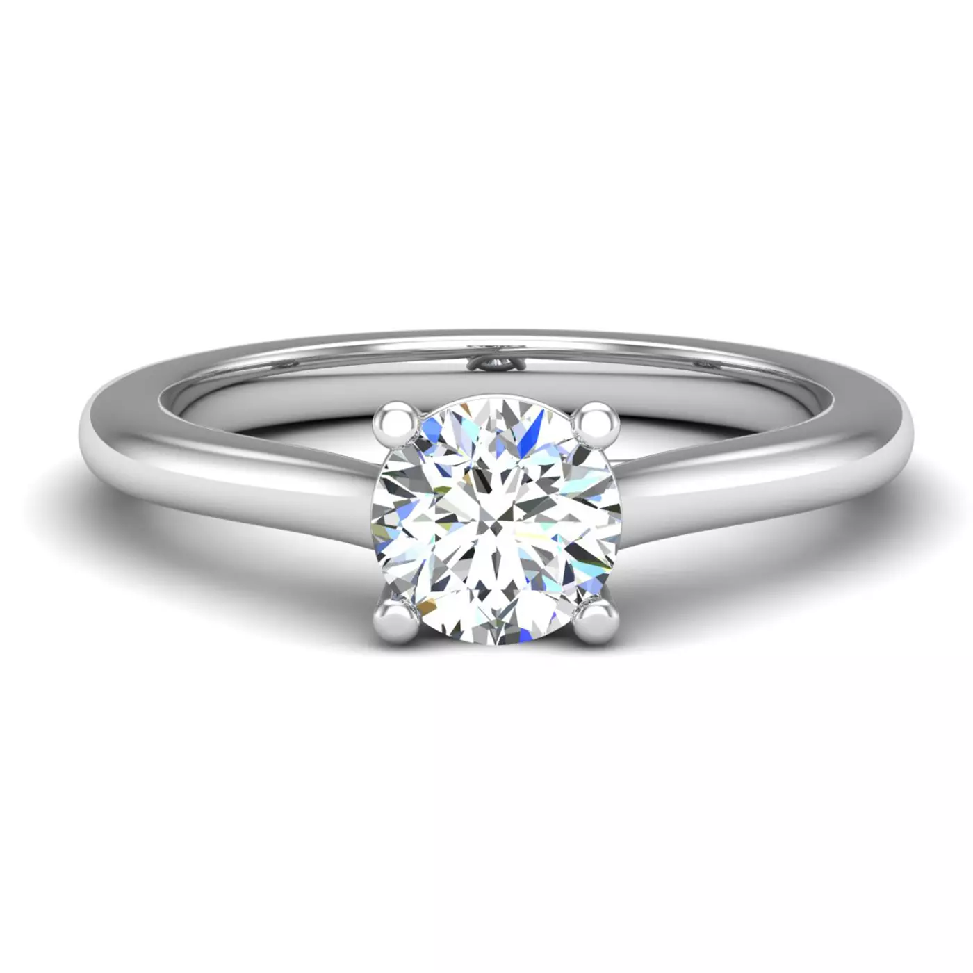 Classic Solitaire Focus 14K White Gold Engagement Ring
