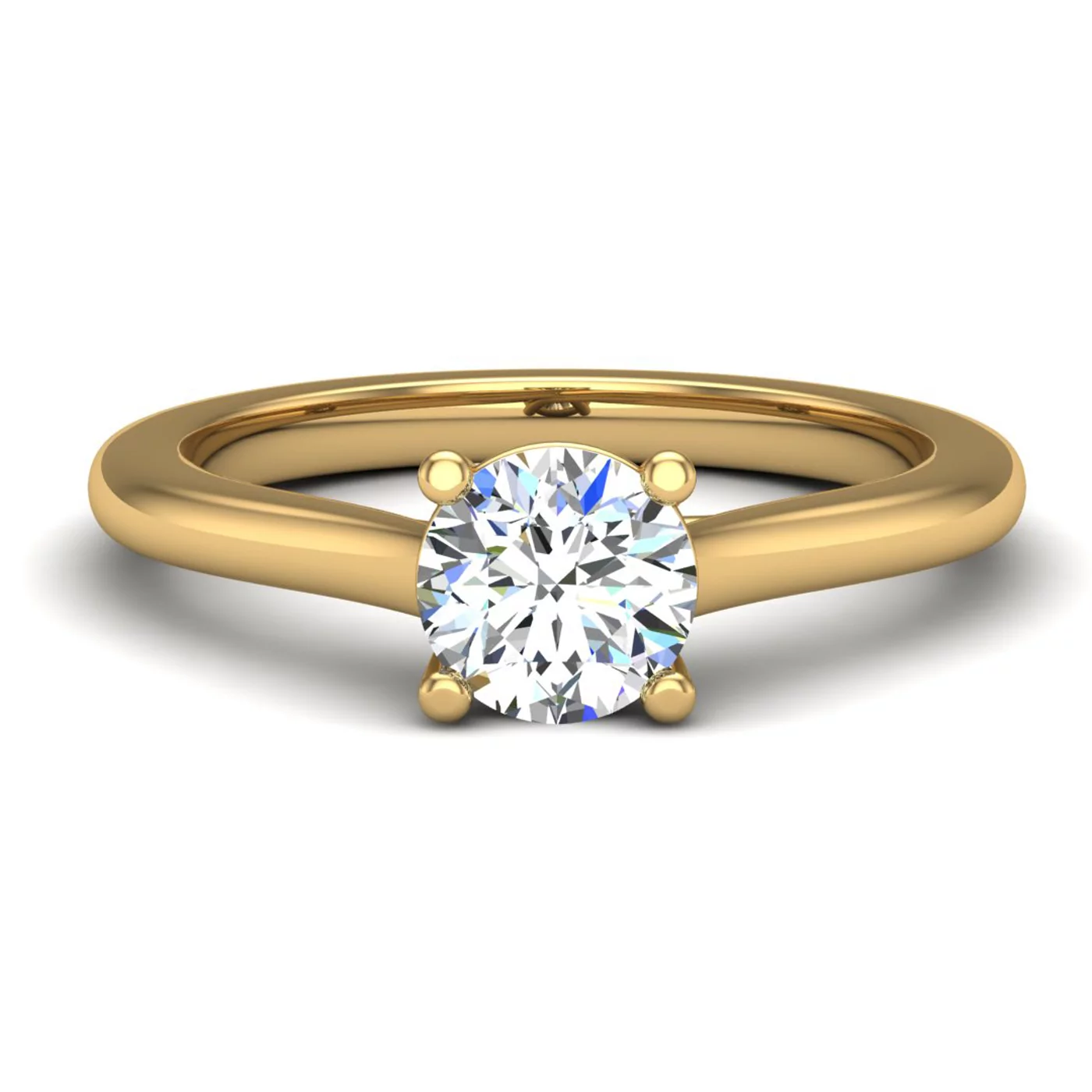 Classic Solitaire Focus 18K Yellow Gold Engagement Ring
