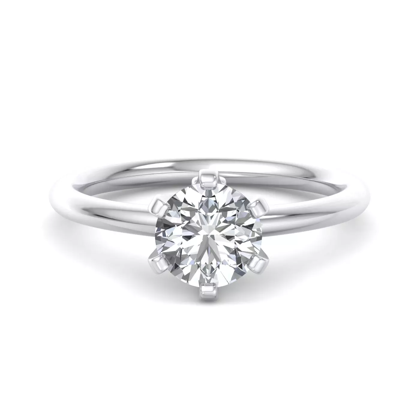 Classic Solitaire Focus Platinum Engagement Ring