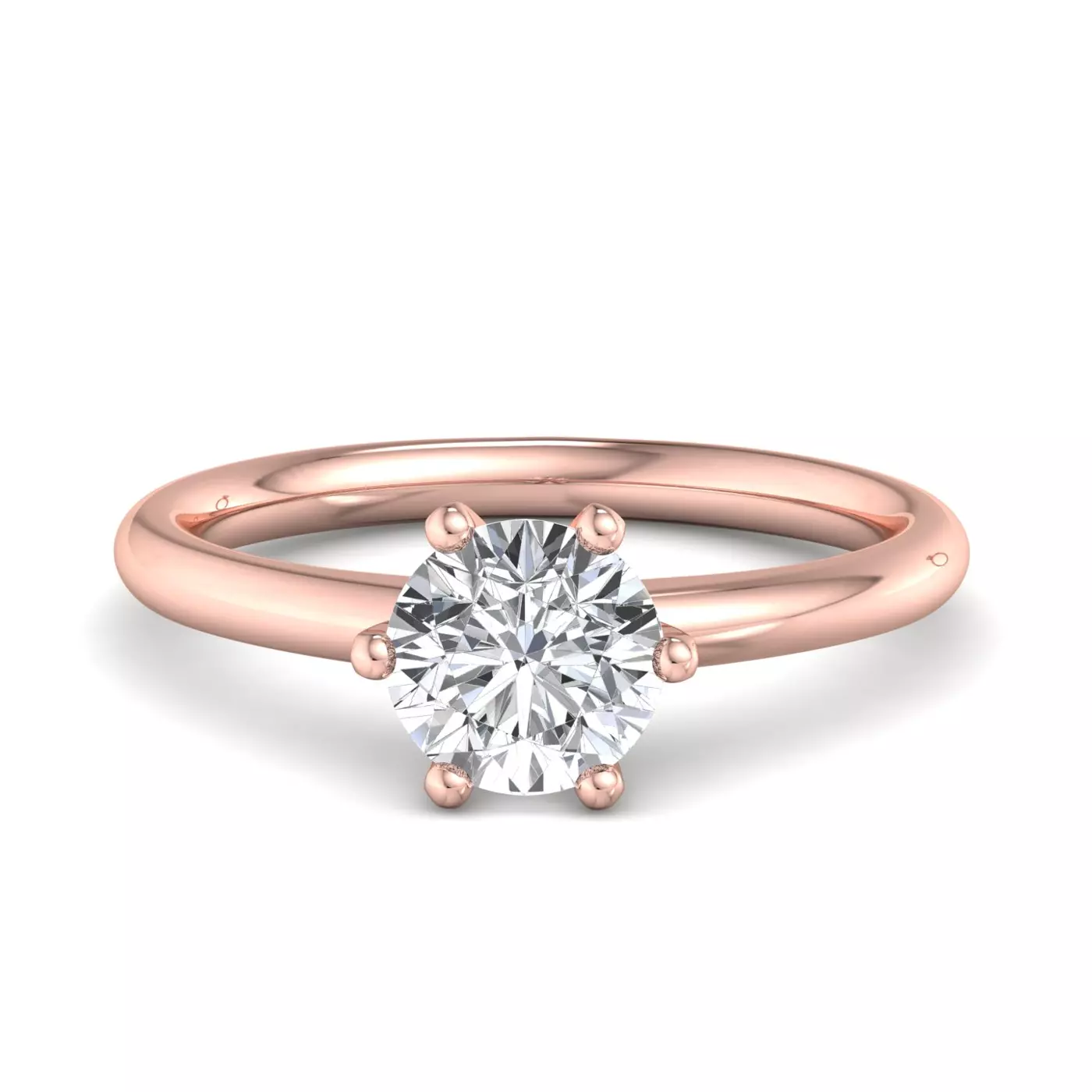 Classic Solitaire Focus 14K Rose Gold Engagement Ring