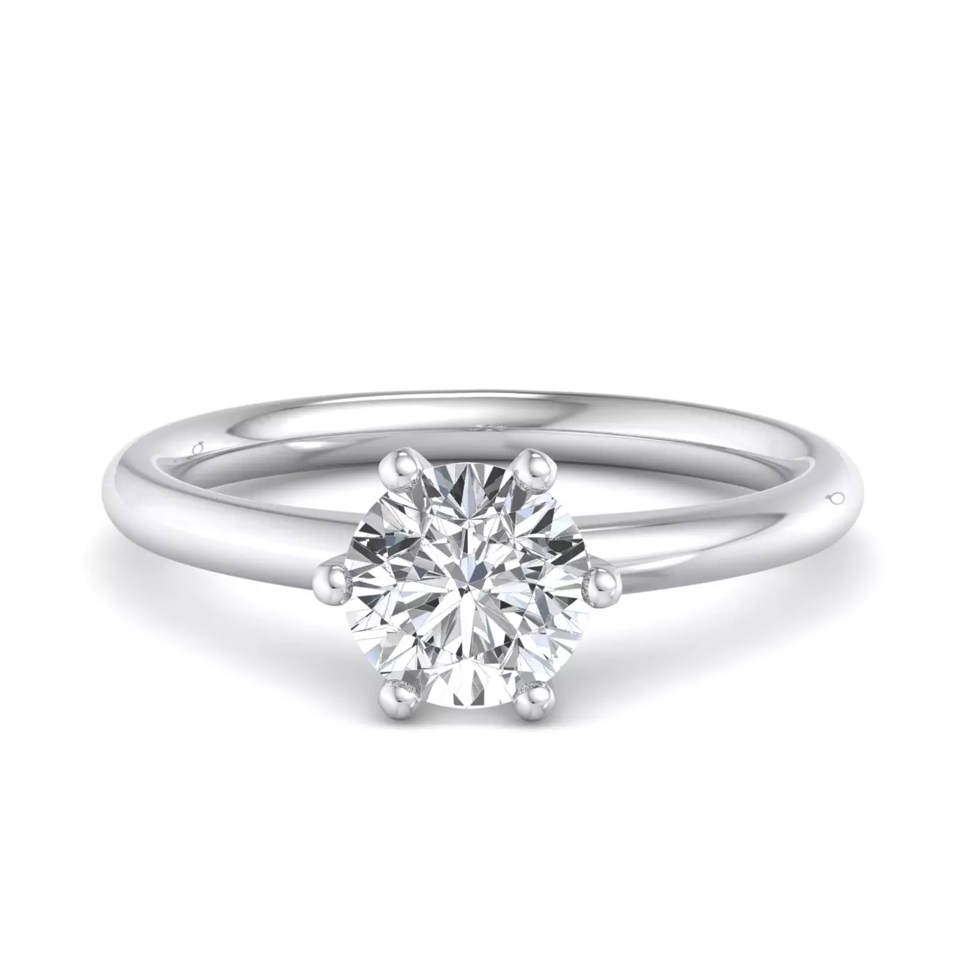 Classic Solitaire Focus 14K White Gold Engagement Ring