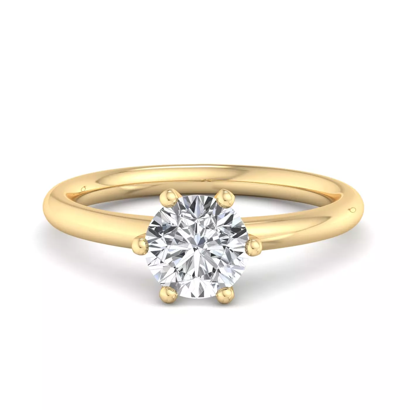Classic Solitaire Focus 14K Yellow Gold Engagement Ring
