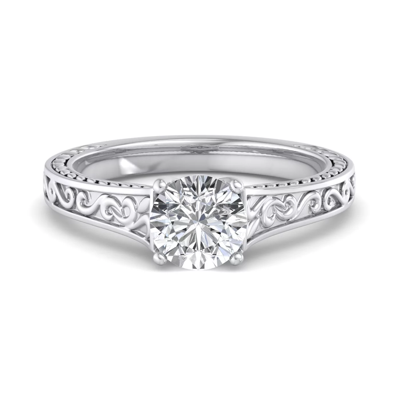 Classic Solitaire Focus Platinum Engagement Ring