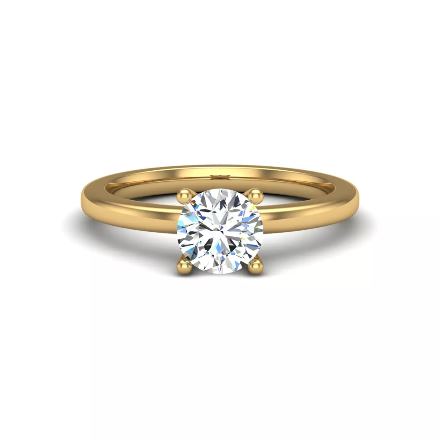 Classic Solitaire Focus 14K Yellow Gold Engagement Ring