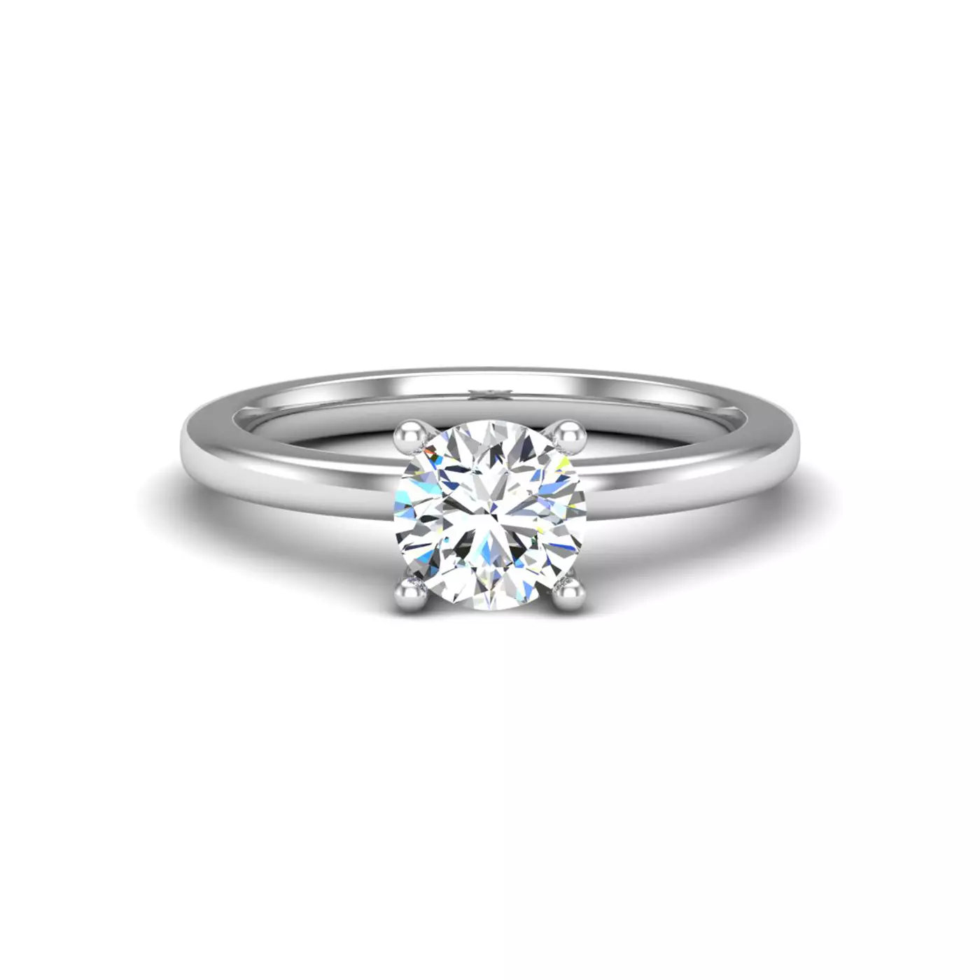 Classic Solitaire Focus Platinum Engagement Ring
