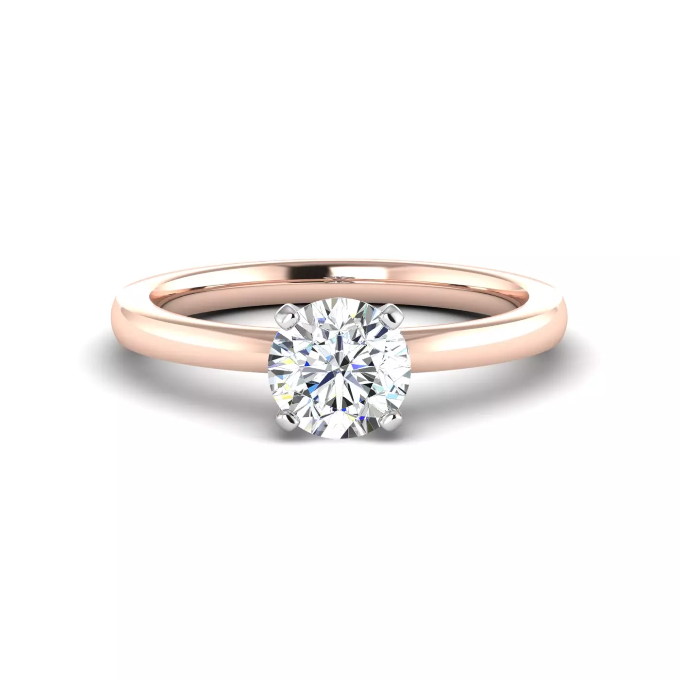 Classic Solitaire 14K Rose Gold Engagement Ring