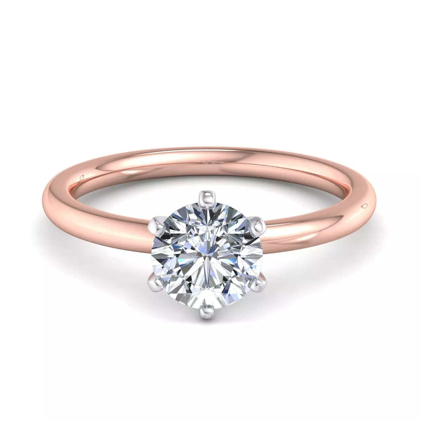 Classic Solitaire 14K Rose Gold Engagement Ring