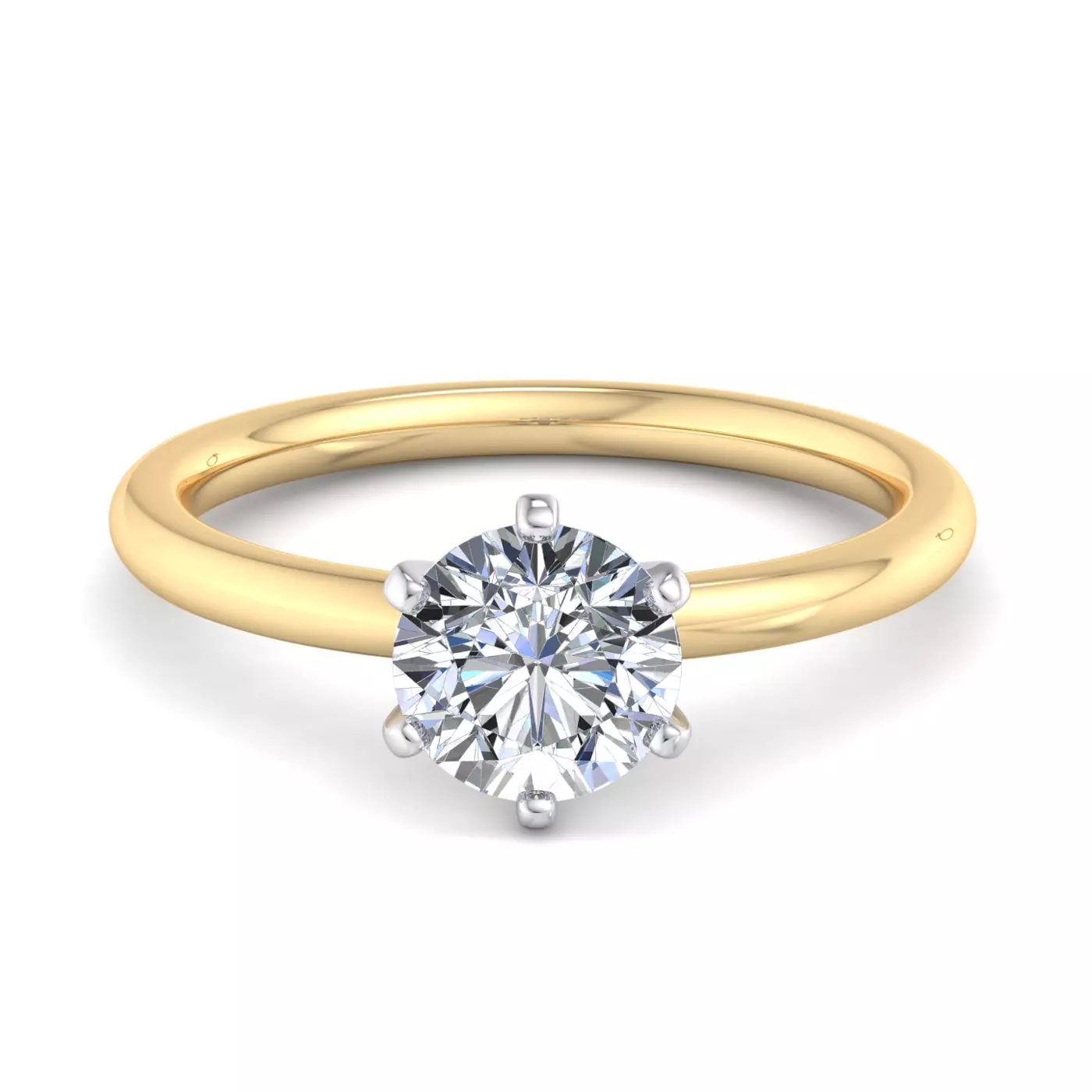 Classic Solitaire 14K Yellow Gold Engagement Ring