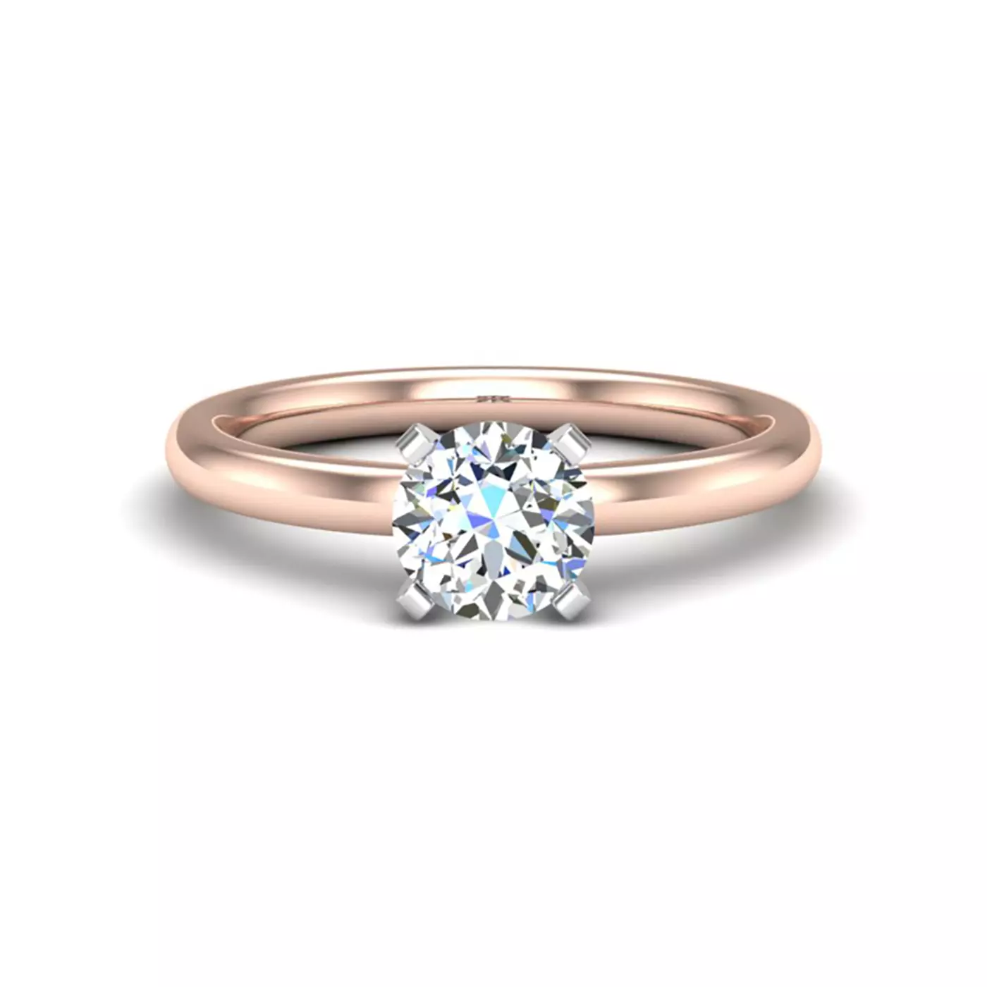 Classic Solitaire Focus 14K Rose Gold Engagement Ring