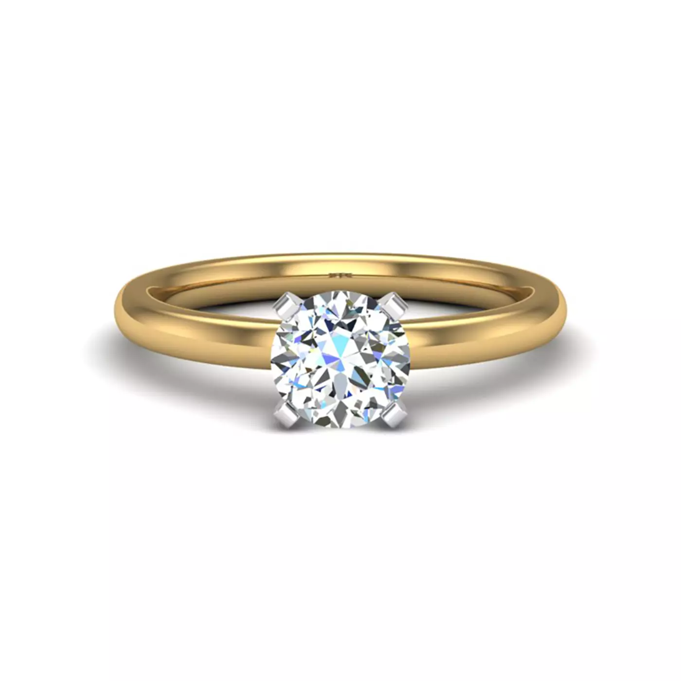 Classic Solitaire Focus 14K Yellow Gold Engagement Ring