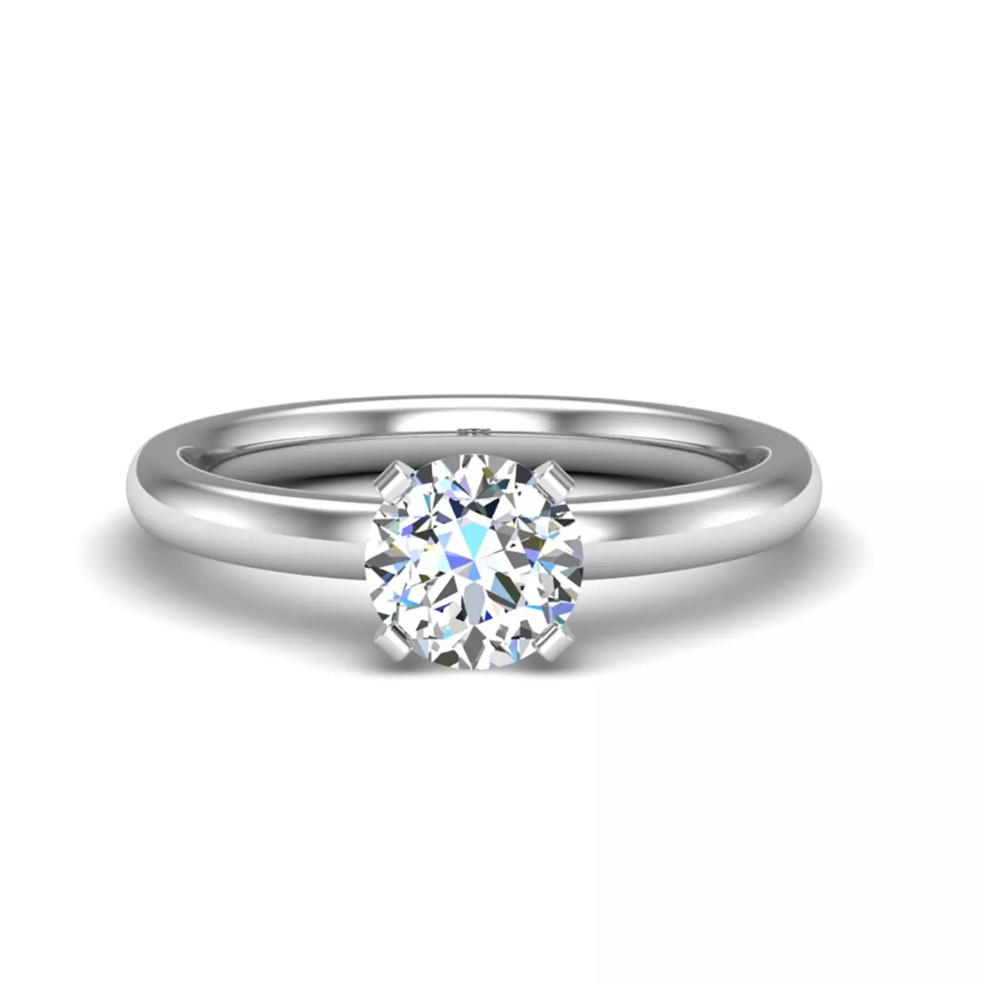 Classic Solitaire Focus Platinum Engagement Ring