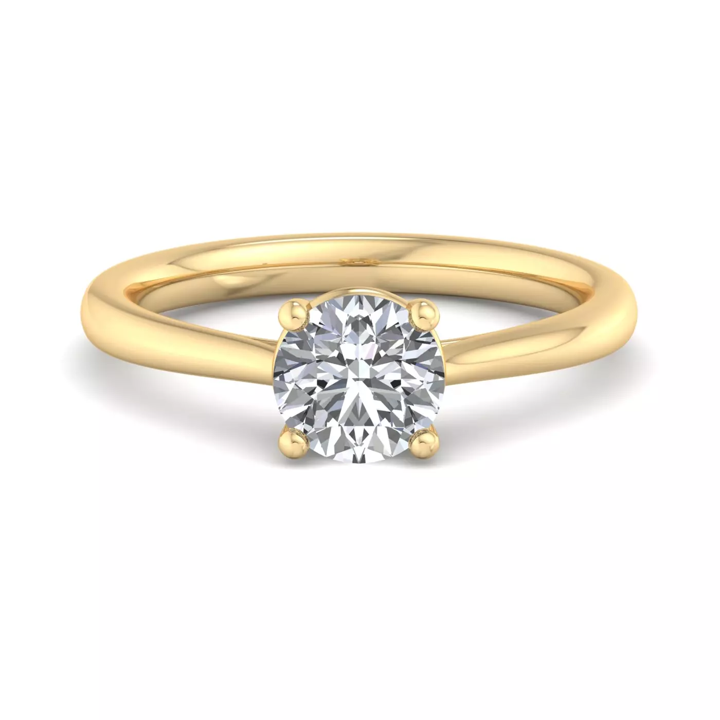 Classic Solitaire Focus 14K Yellow Gold Engagement Ring