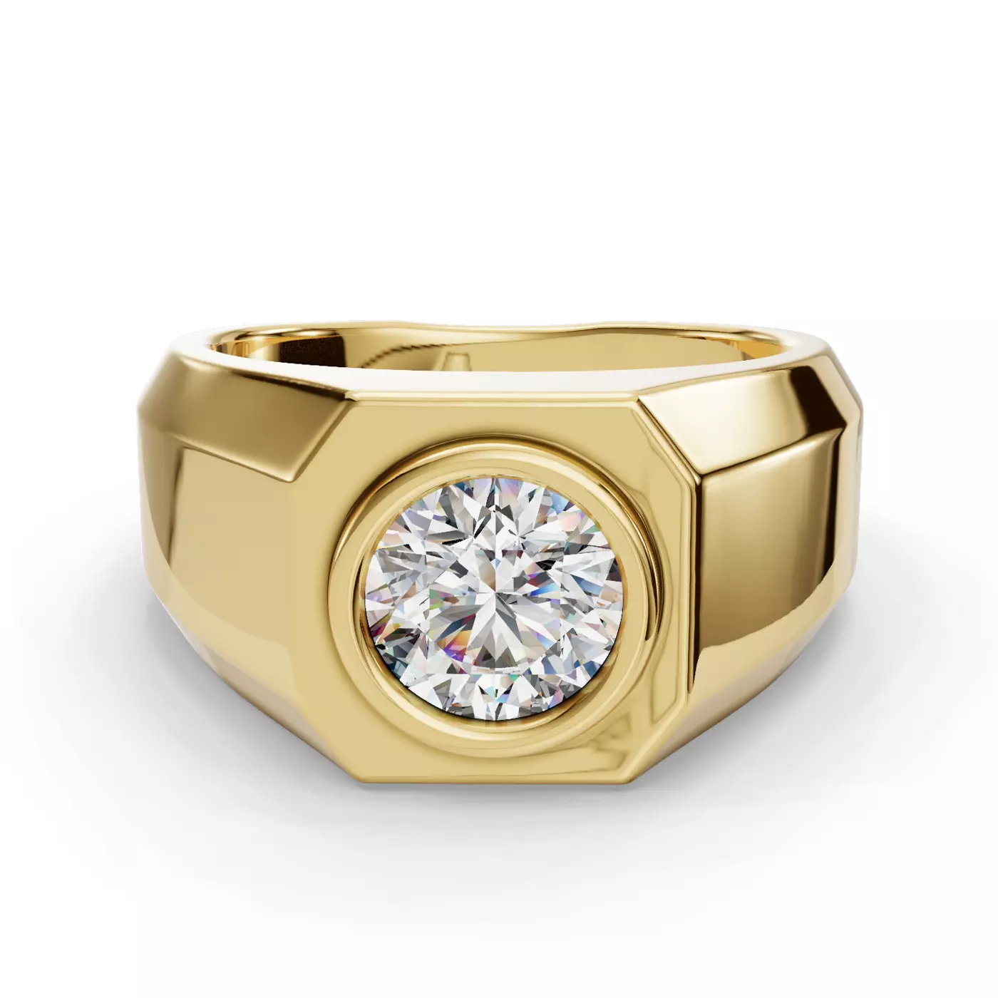 Classic Solitaire Focus 14K Yellow Gold Engagement Ring