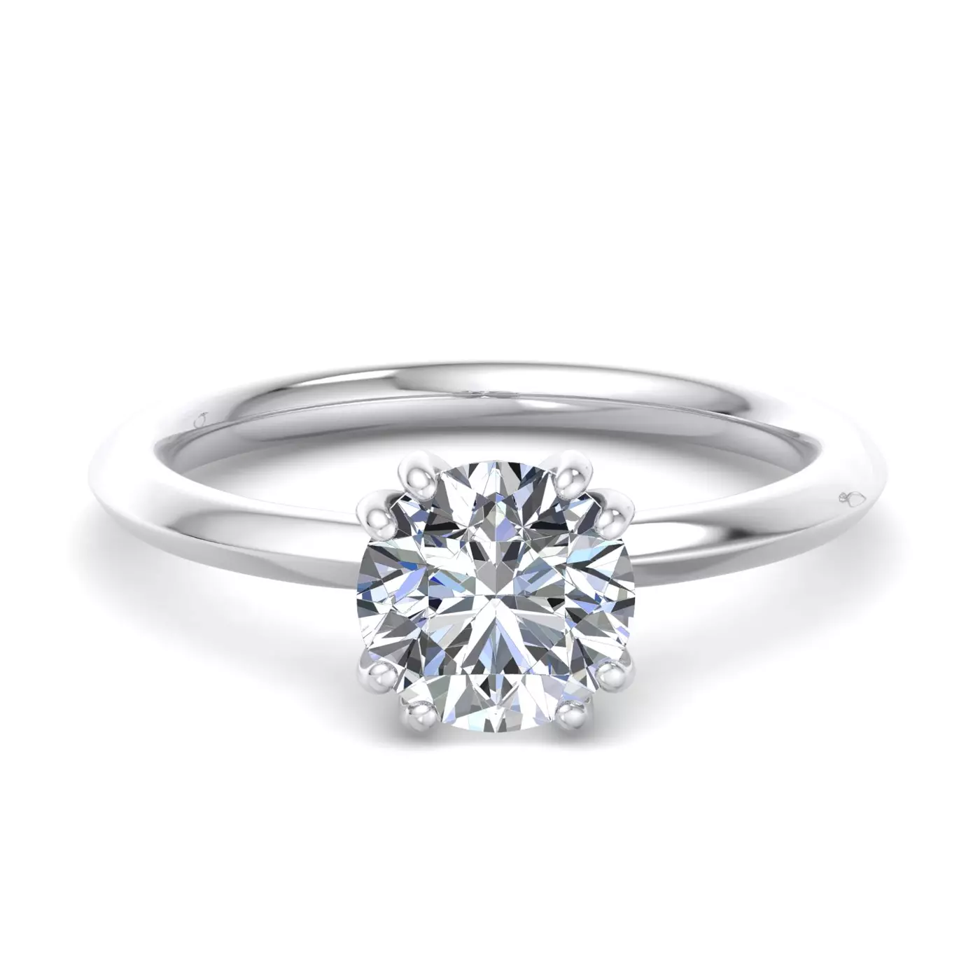 Classic Solitaire Focus 14K White Gold Engagement Ring