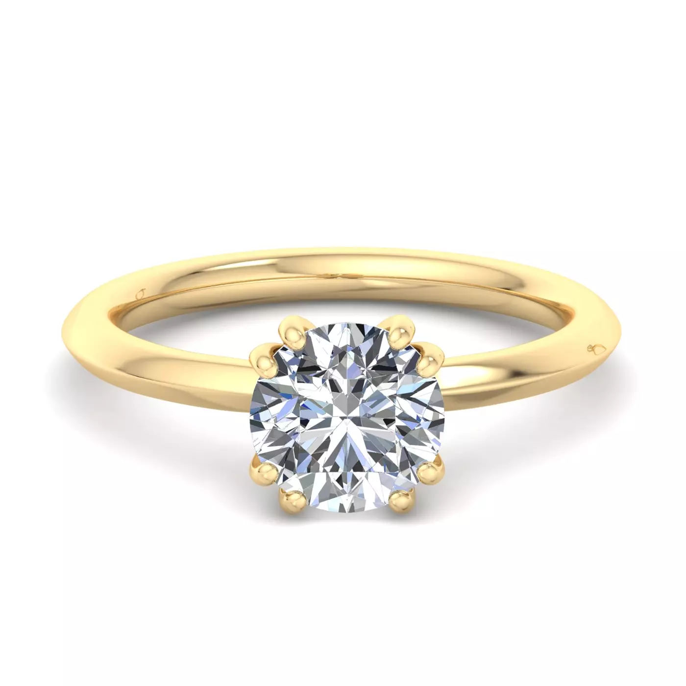 Classic Solitaire Focus 18K Yellow Gold Engagement Ring
