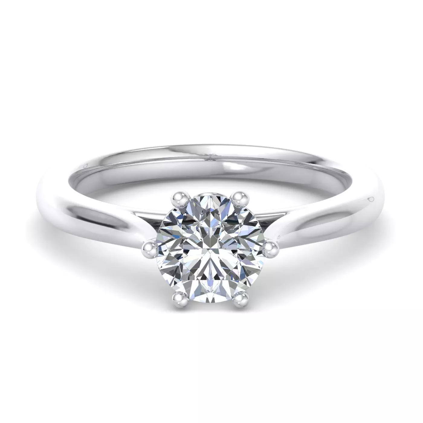 Cathedral Silhouette Platinum Engagement Ring