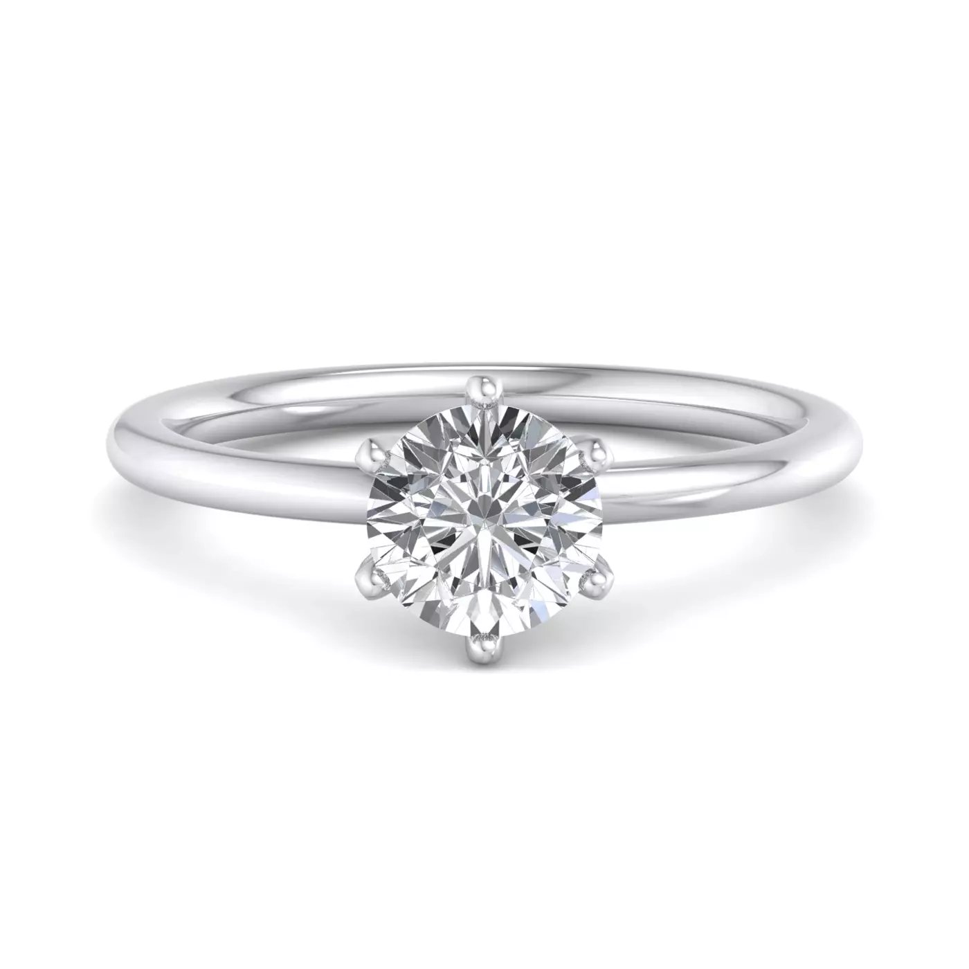 Pure Solitaire Focus Platinum Engagement Ring
