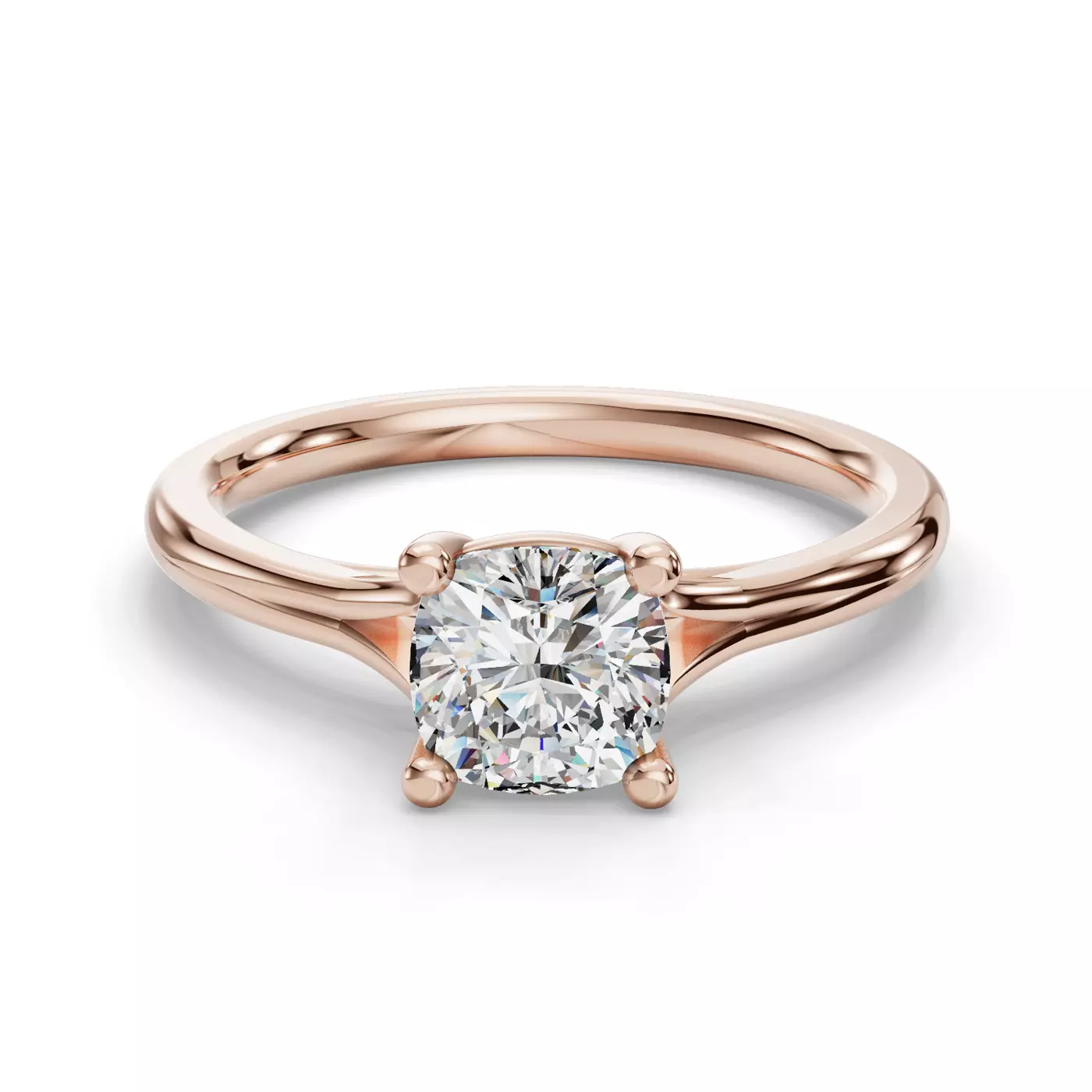 Split Shank 14K Rose Gold Engagement Ring