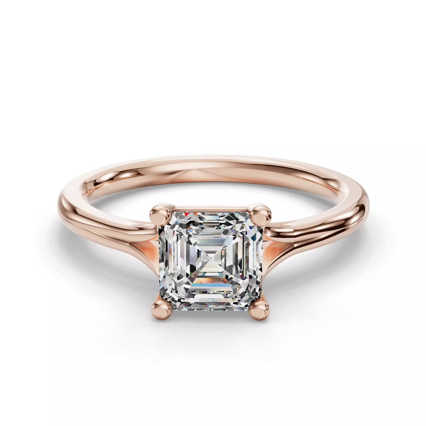 Split Shank 14K Rose Gold Engagement Ring