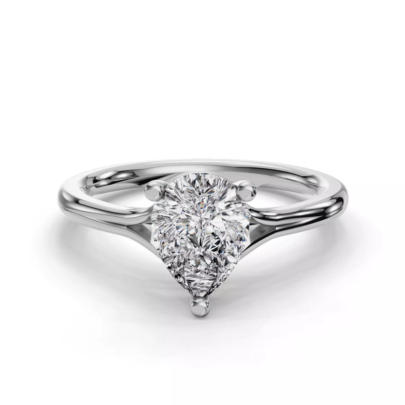 Split Shank Platinum Engagement Ring
