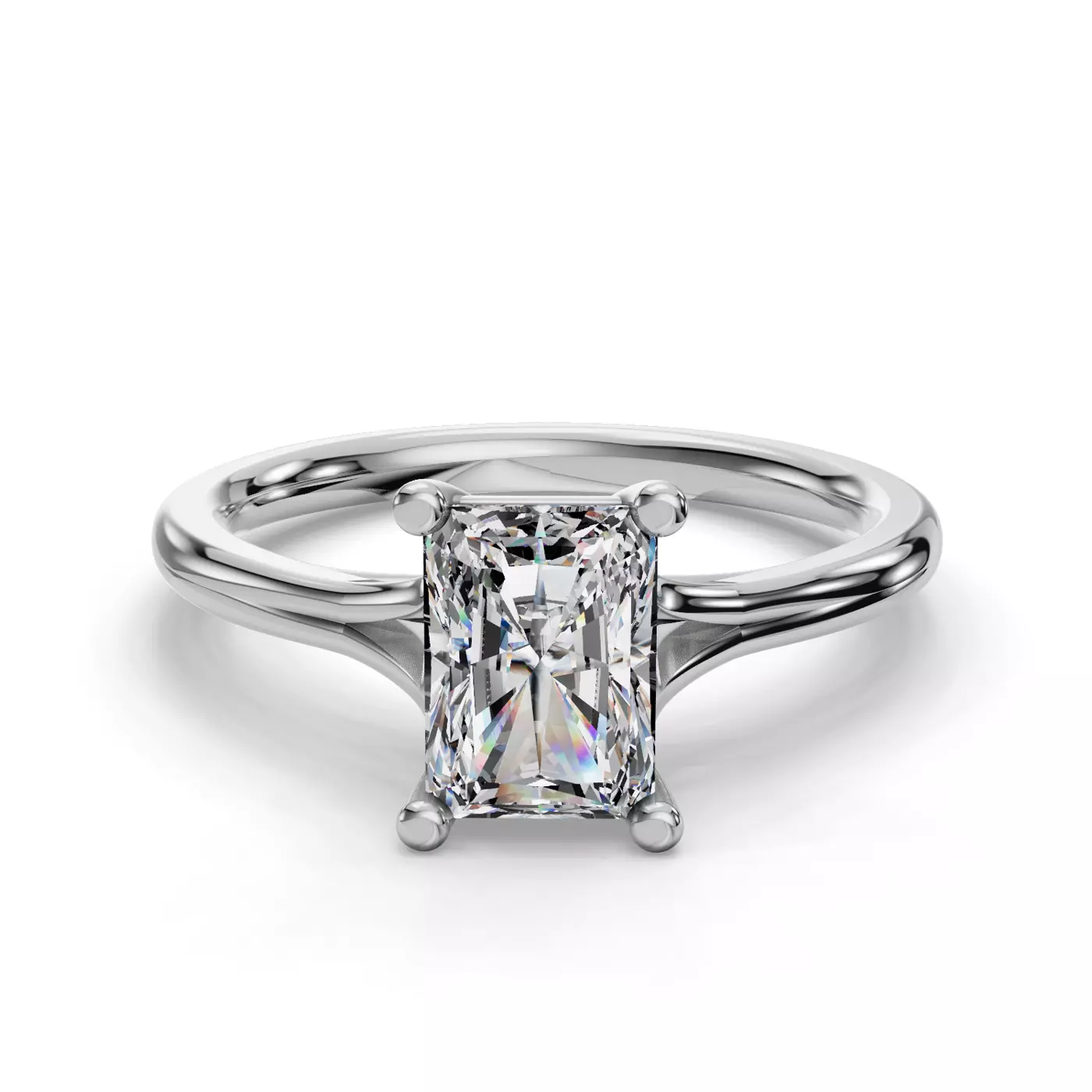 Split Shank Platinum Engagement Ring