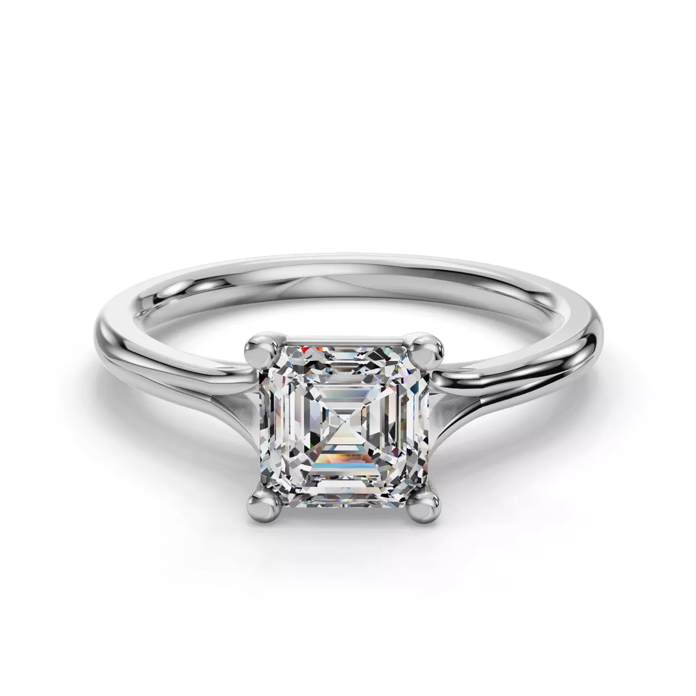 Split Shank Platinum Engagement Ring