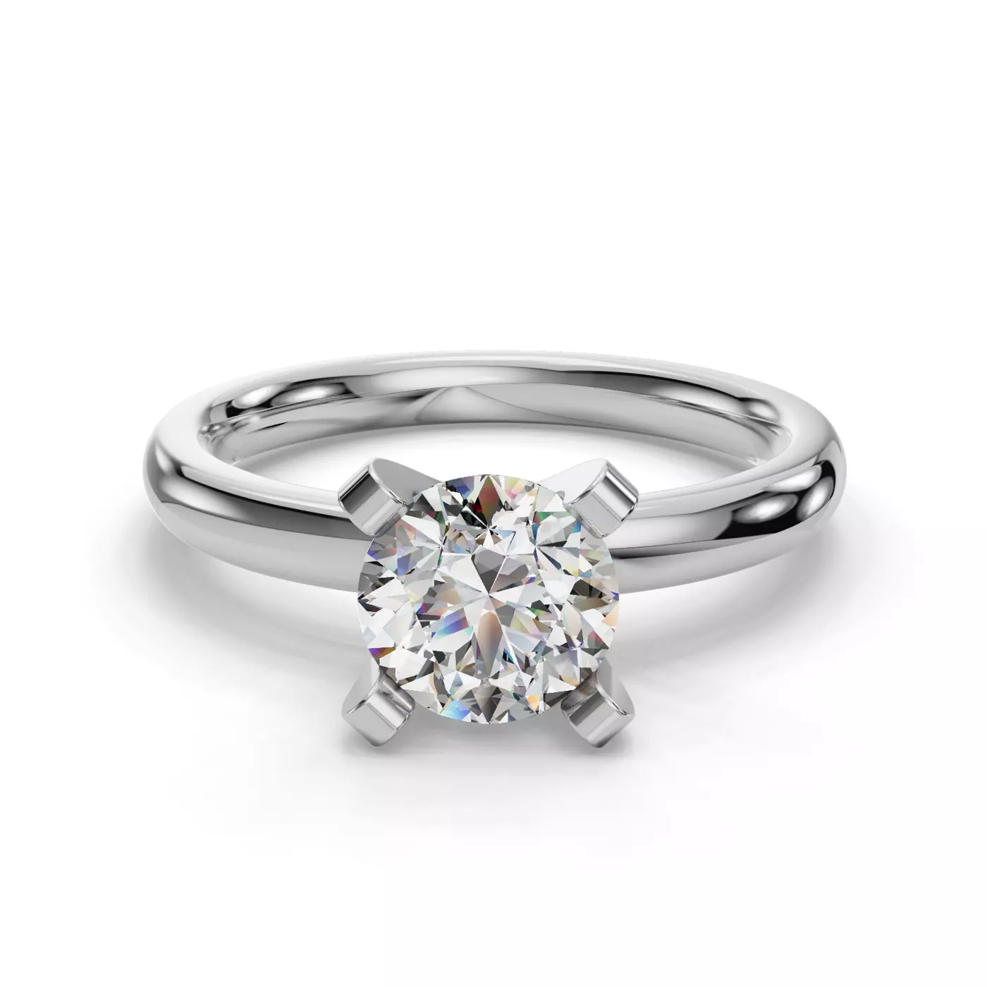 Classic Solitaire Focus Platinum Engagement Ring
