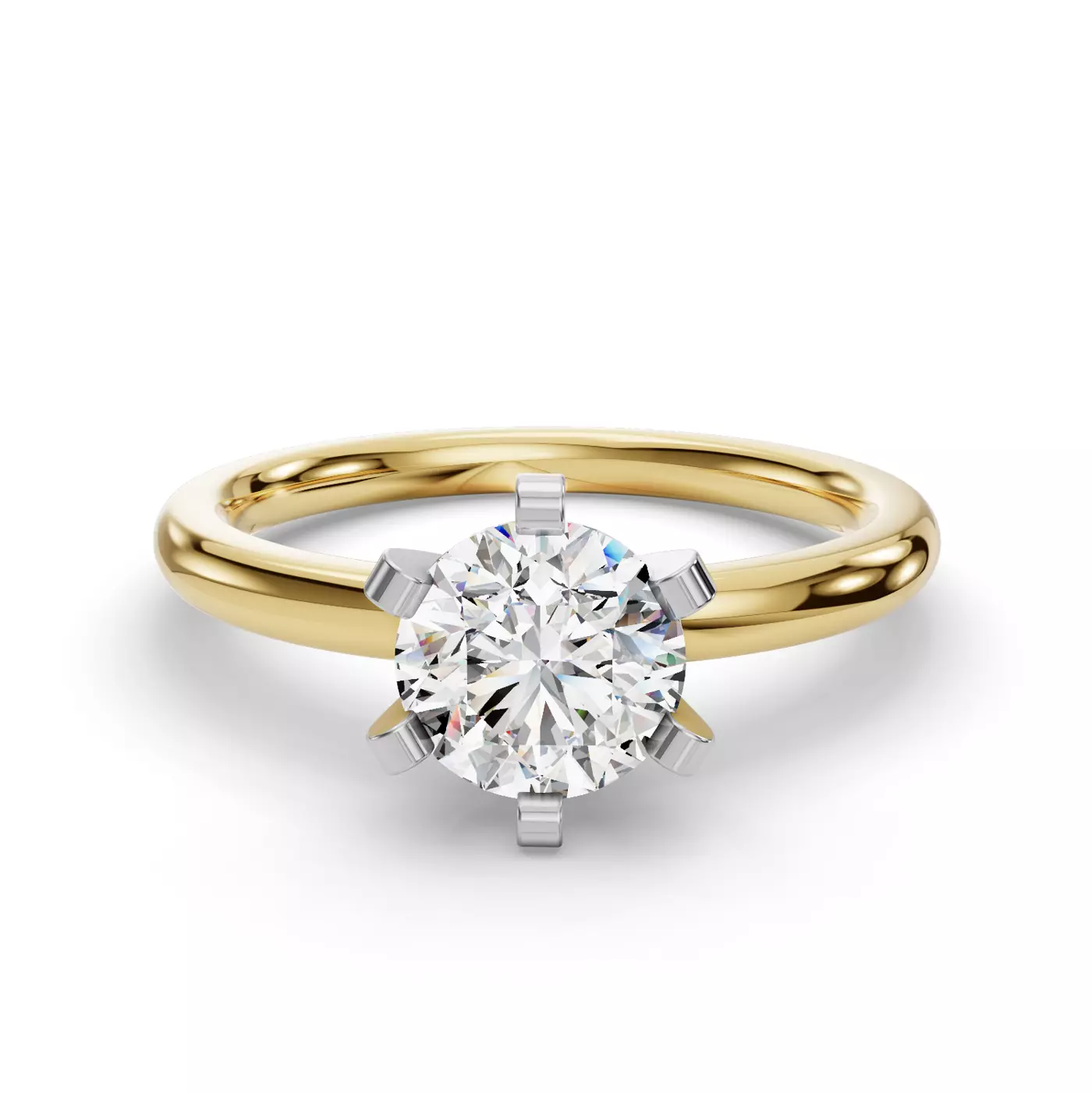 Classic Solitaire Focus 14K Yellow Gold Engagement Ring