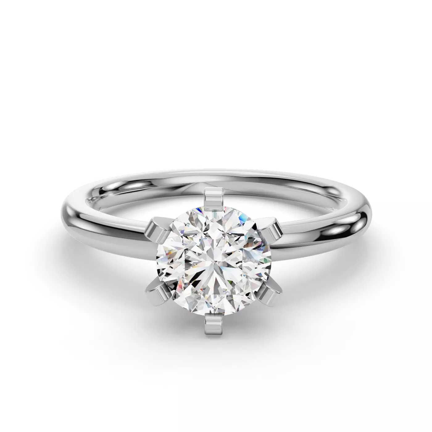 Classic Solitaire Focus Platinum Engagement Ring