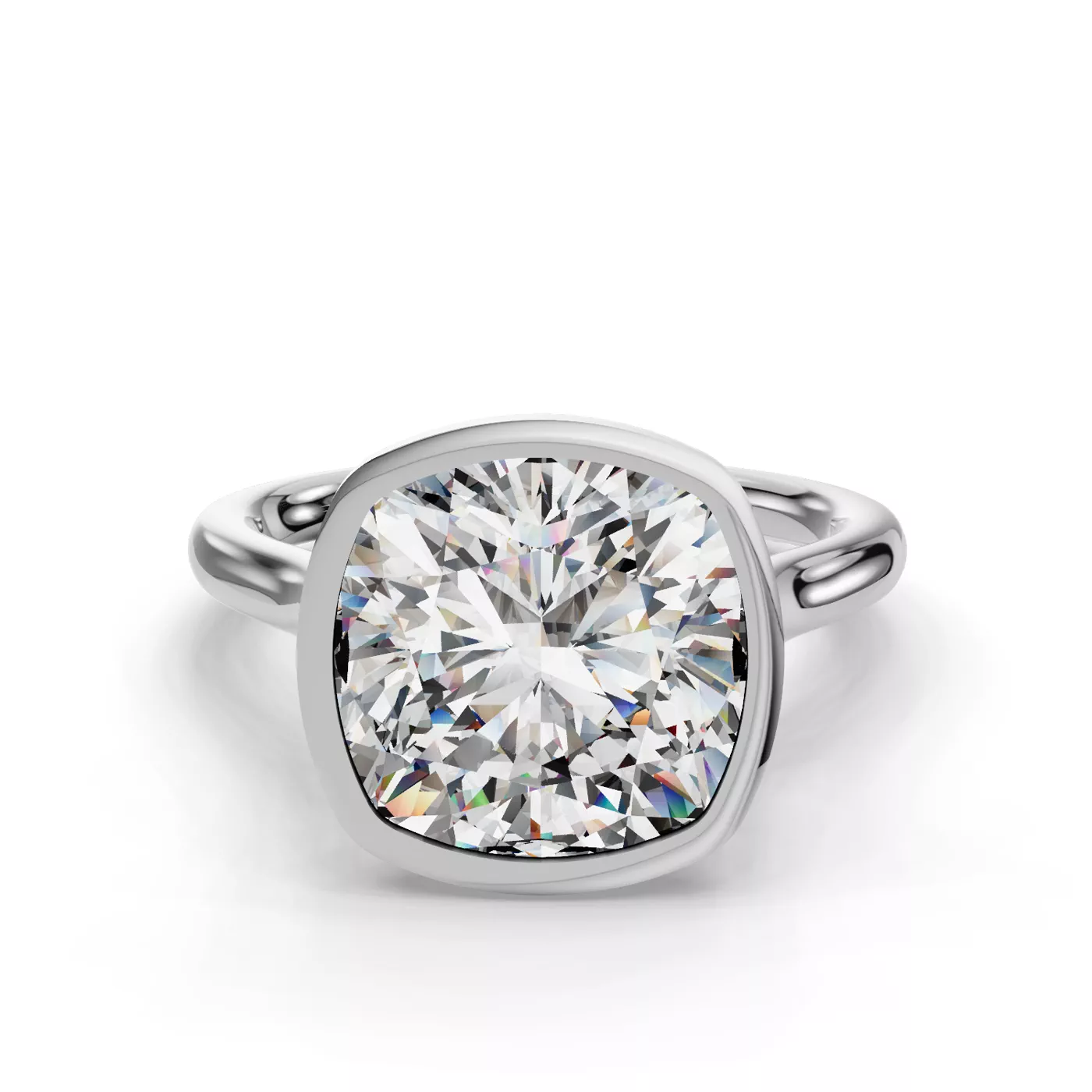 Classic Solitaire 14K White Gold Engagement Ring