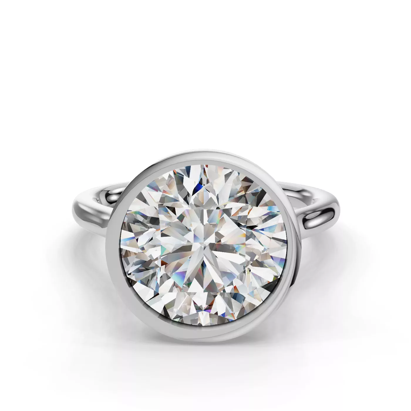 Classic Solitaire 14K White Gold Engagement Ring