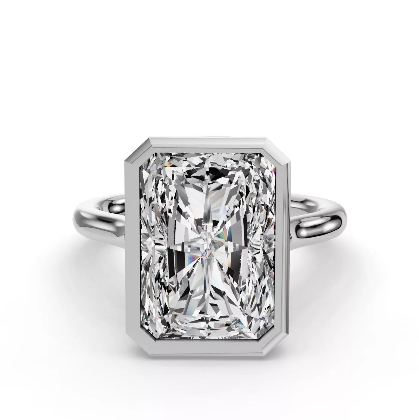 Classic Solitaire 14K White Gold Engagement Ring