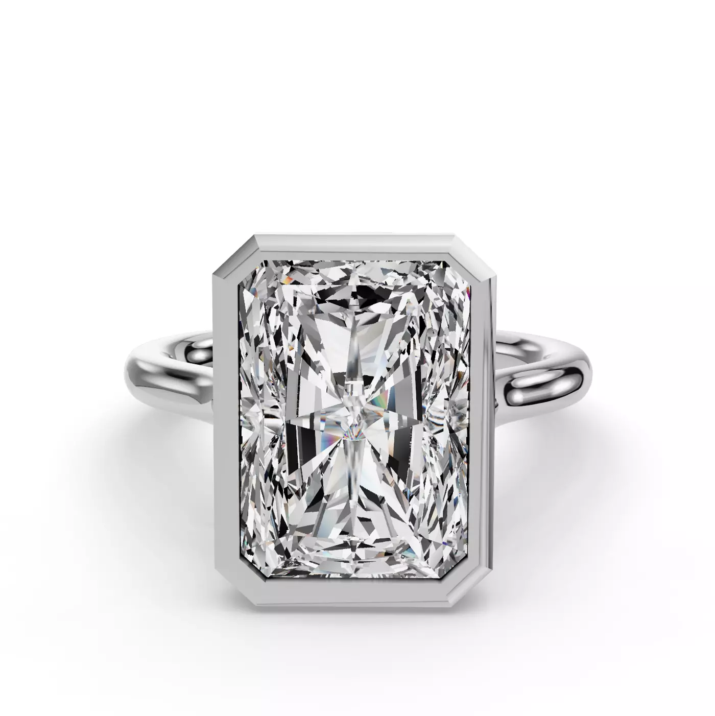 Classic Solitaire 14K White Gold Engagement Ring