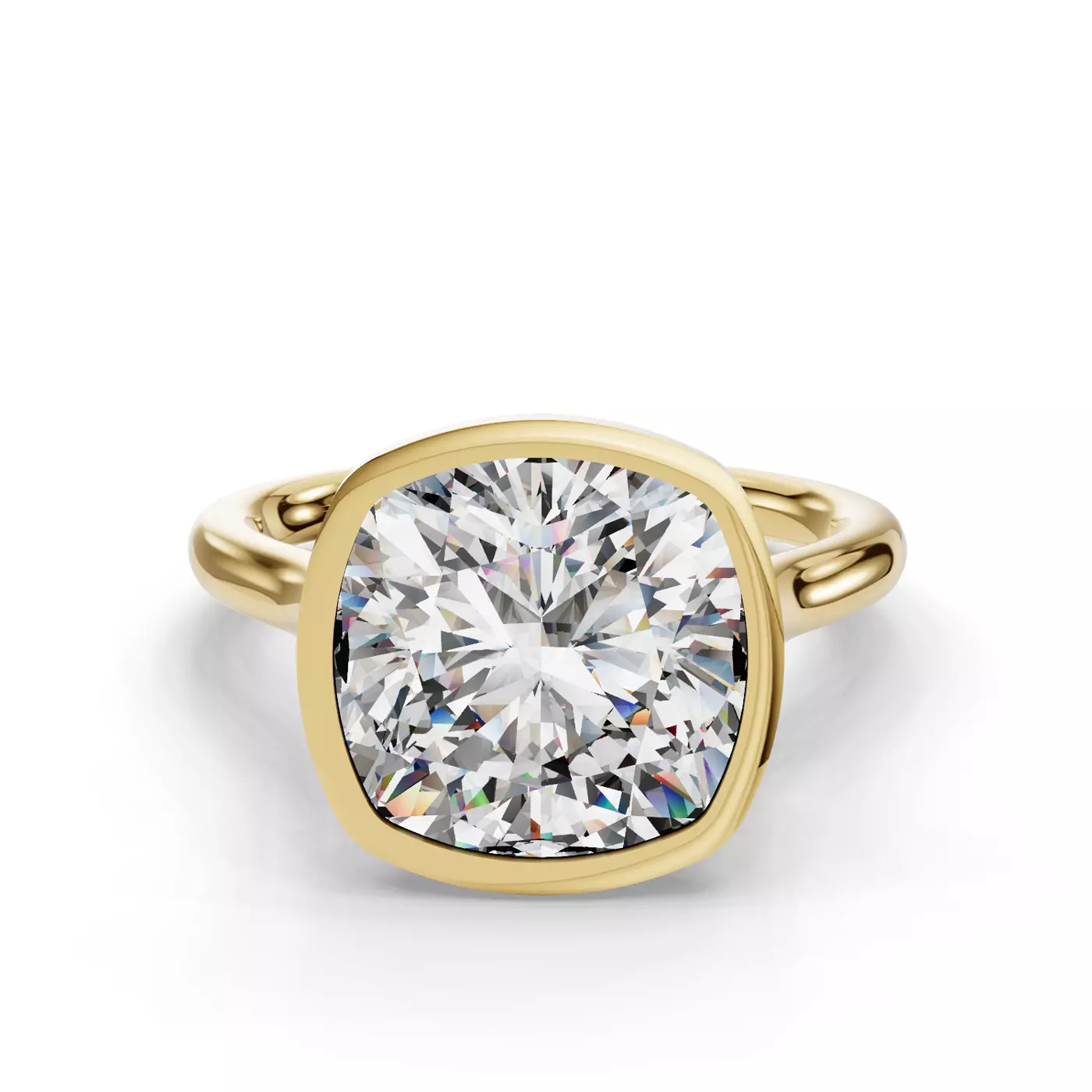 Classic Solitaire 18K Yellow Gold Engagement Ring